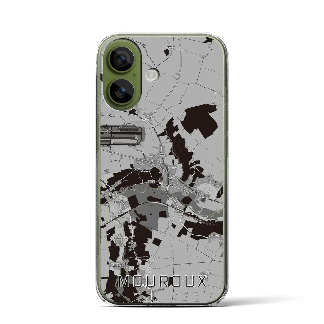 【ムルー(フランス)】地図柄iPhoneケース(クリアタイプ)