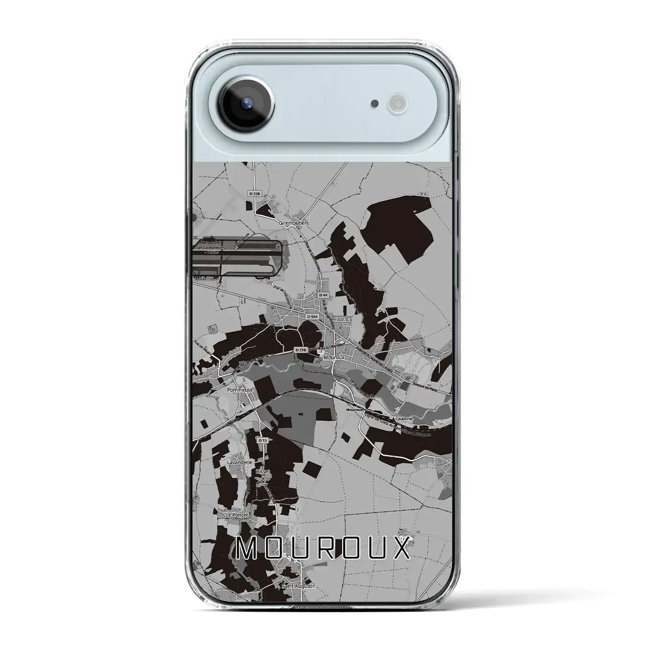 【ムルー(フランス)】地図柄iPhoneケース(クリアタイプ)モノトーン・iPhone 17 Pro Max 用