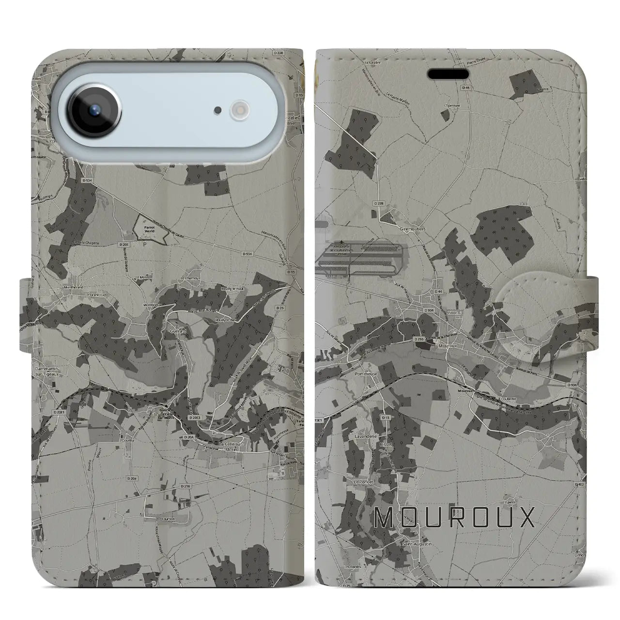 【ムルー(フランス)】地図柄iPhoneケース(手帳タイプ)