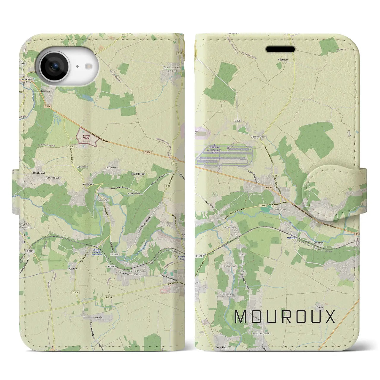 【ムルー(フランス)】地図柄iPhoneケース(手帳タイプ)
