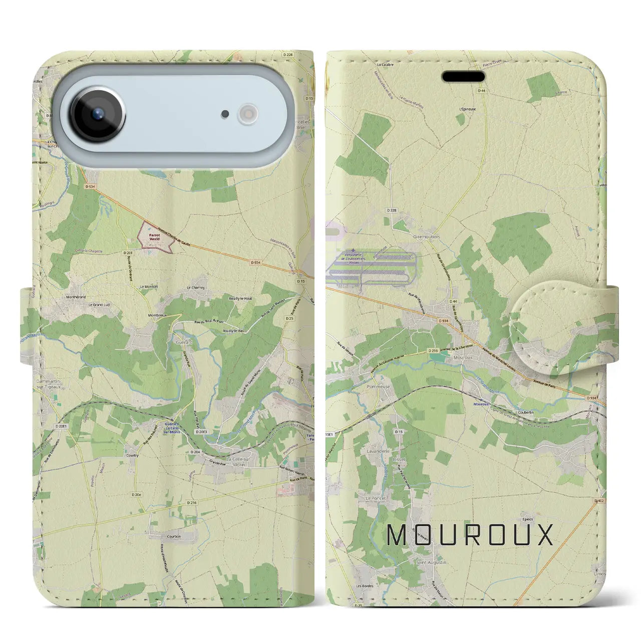 【ムルー(フランス)】地図柄iPhoneケース(手帳タイプ)