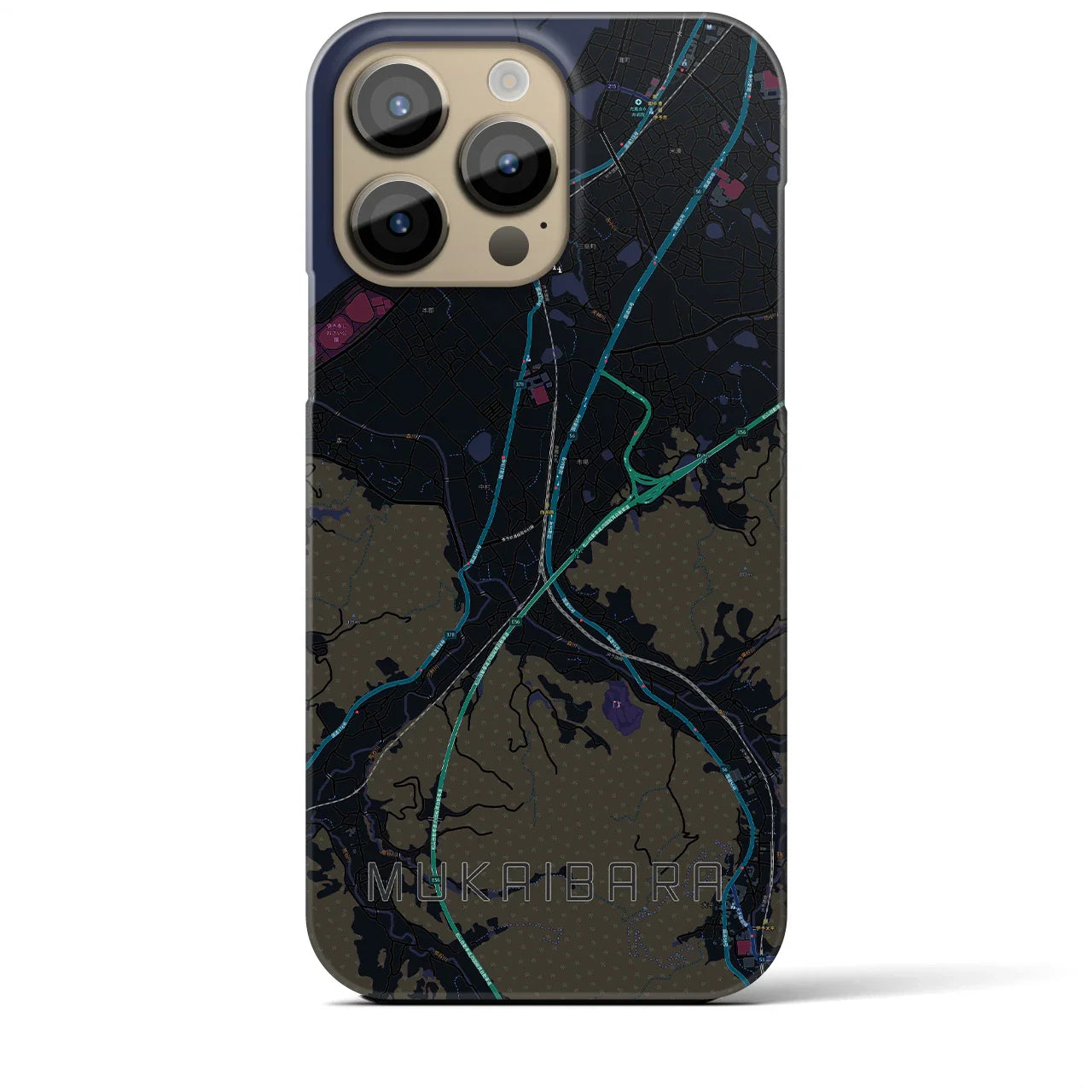 【向井原(愛媛県)】地図柄iPhoneケース(バックカバータイプ)