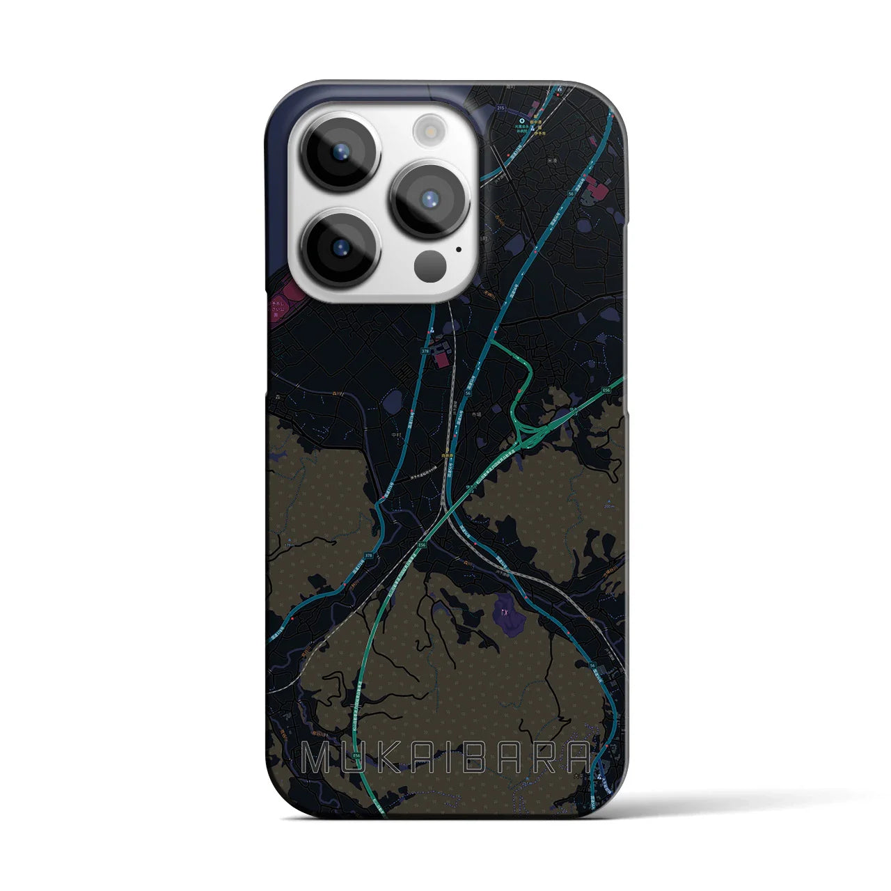 【向井原(愛媛県)】地図柄iPhoneケース(バックカバータイプ)