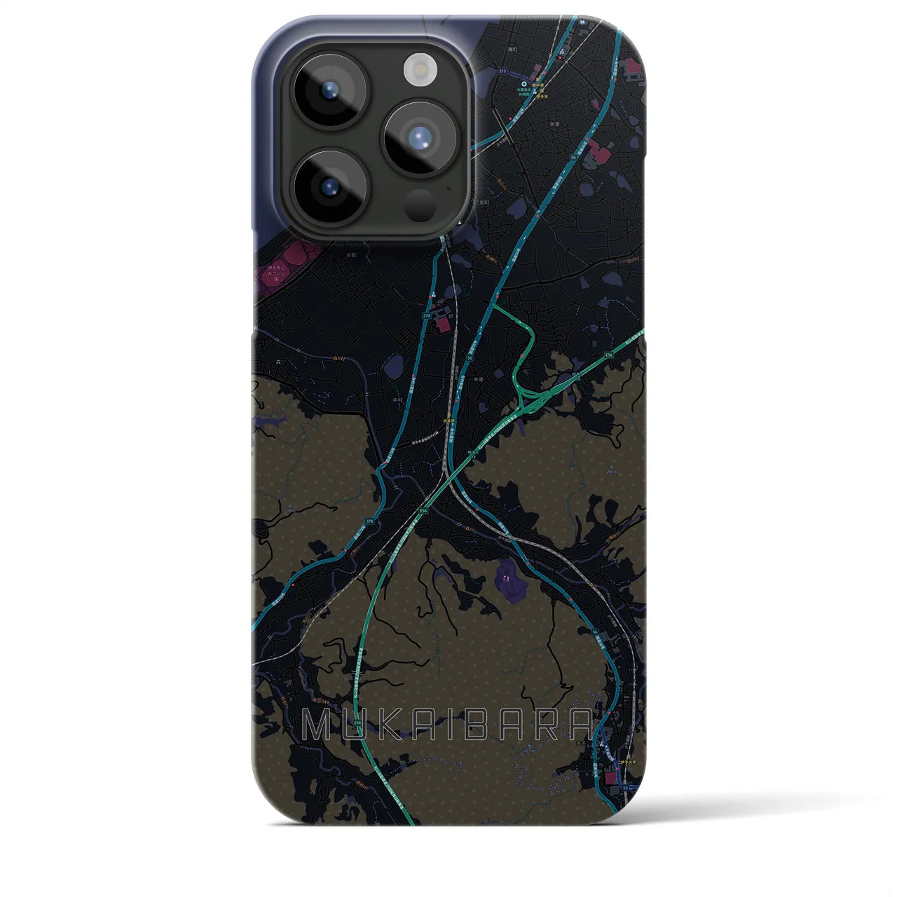 【向井原(愛媛県)】地図柄iPhoneケース(バックカバータイプ)