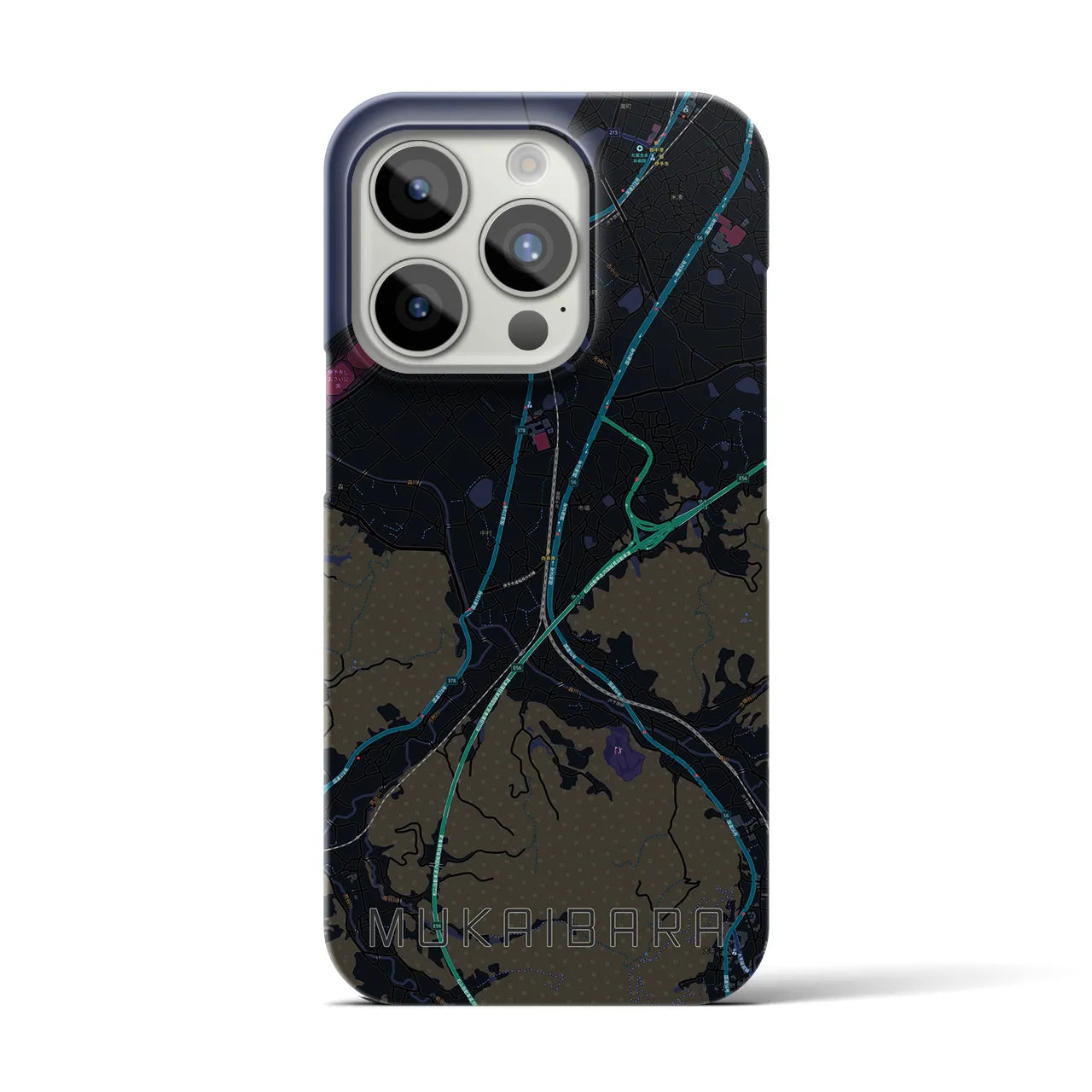 【向井原(愛媛県)】地図柄iPhoneケース(バックカバータイプ)