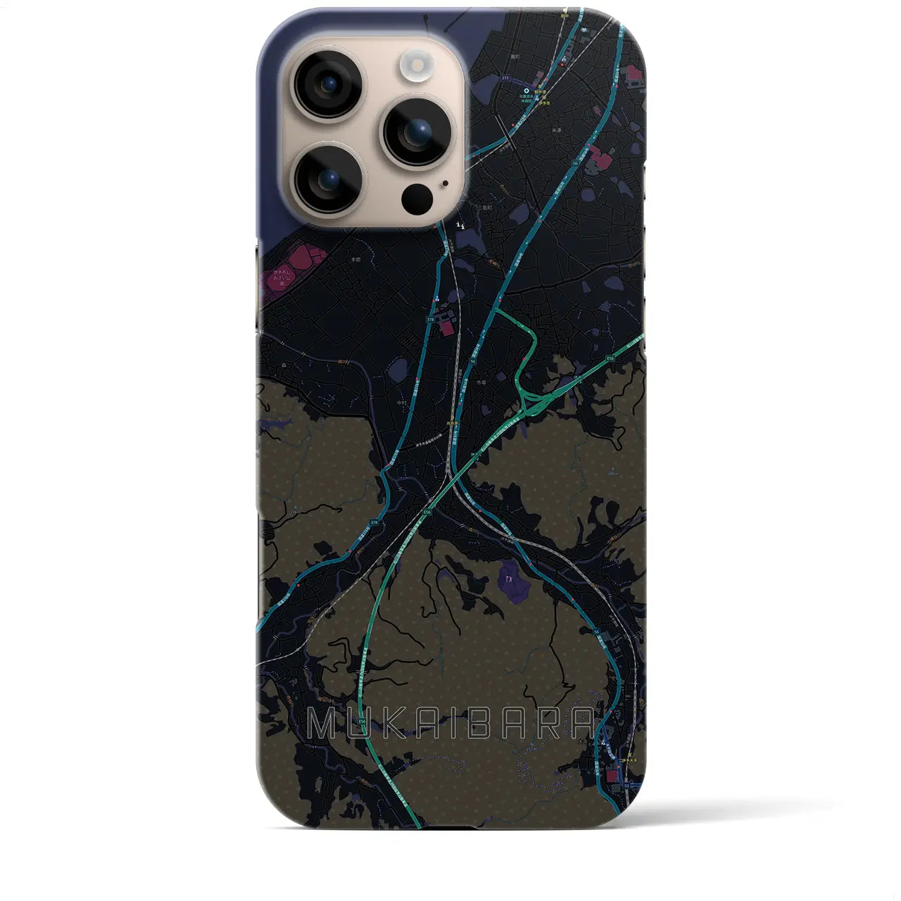 【向井原(愛媛県)】地図柄iPhoneケース(バックカバータイプ)