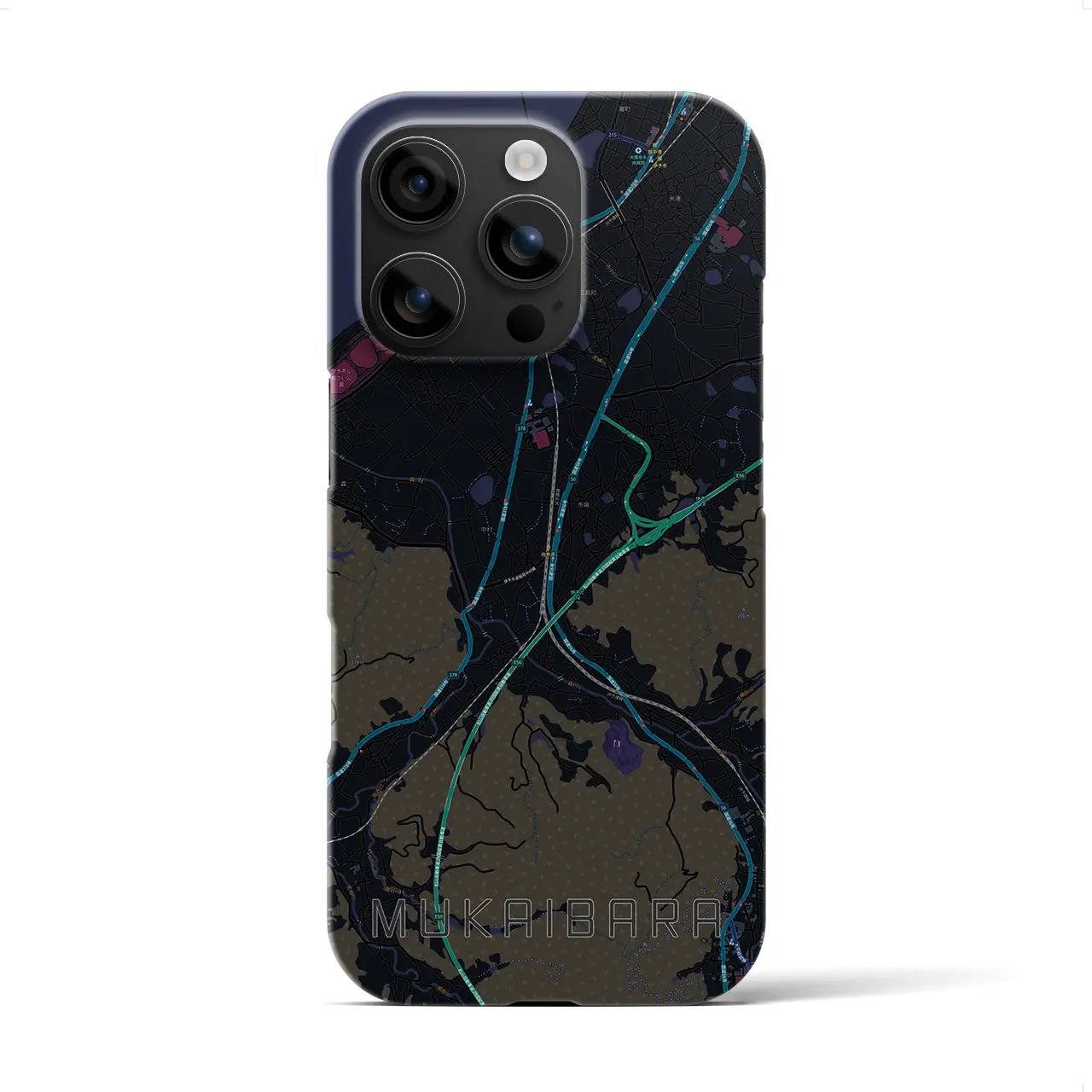 【向井原(愛媛県)】地図柄iPhoneケース(バックカバータイプ)
