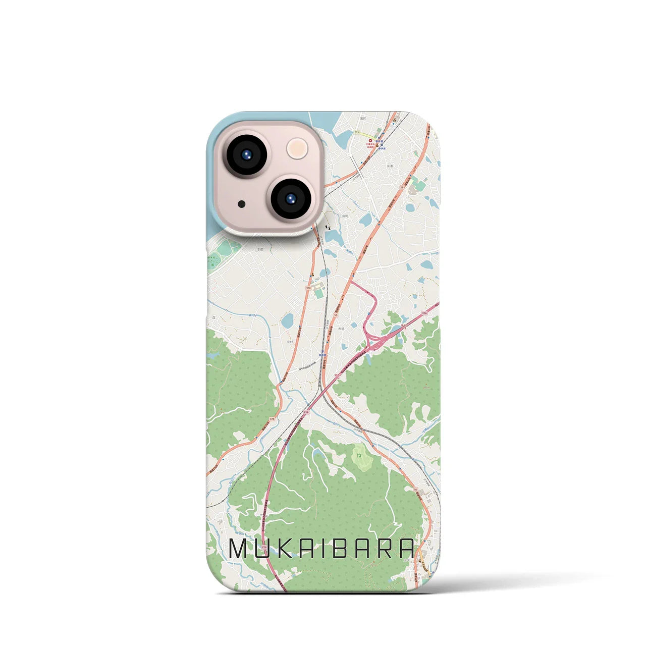 【向井原(愛媛県)】地図柄iPhoneケース(バックカバータイプ)