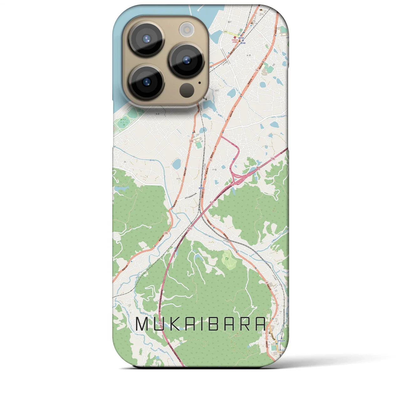 【向井原(愛媛県)】地図柄iPhoneケース(バックカバータイプ)