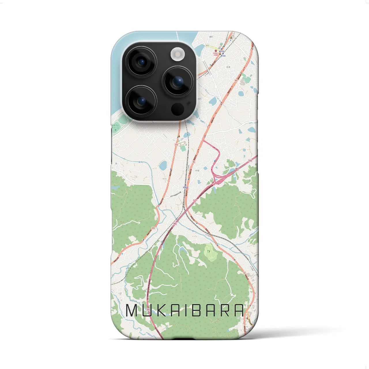 【向井原(愛媛県)】地図柄iPhoneケース(バックカバータイプ)