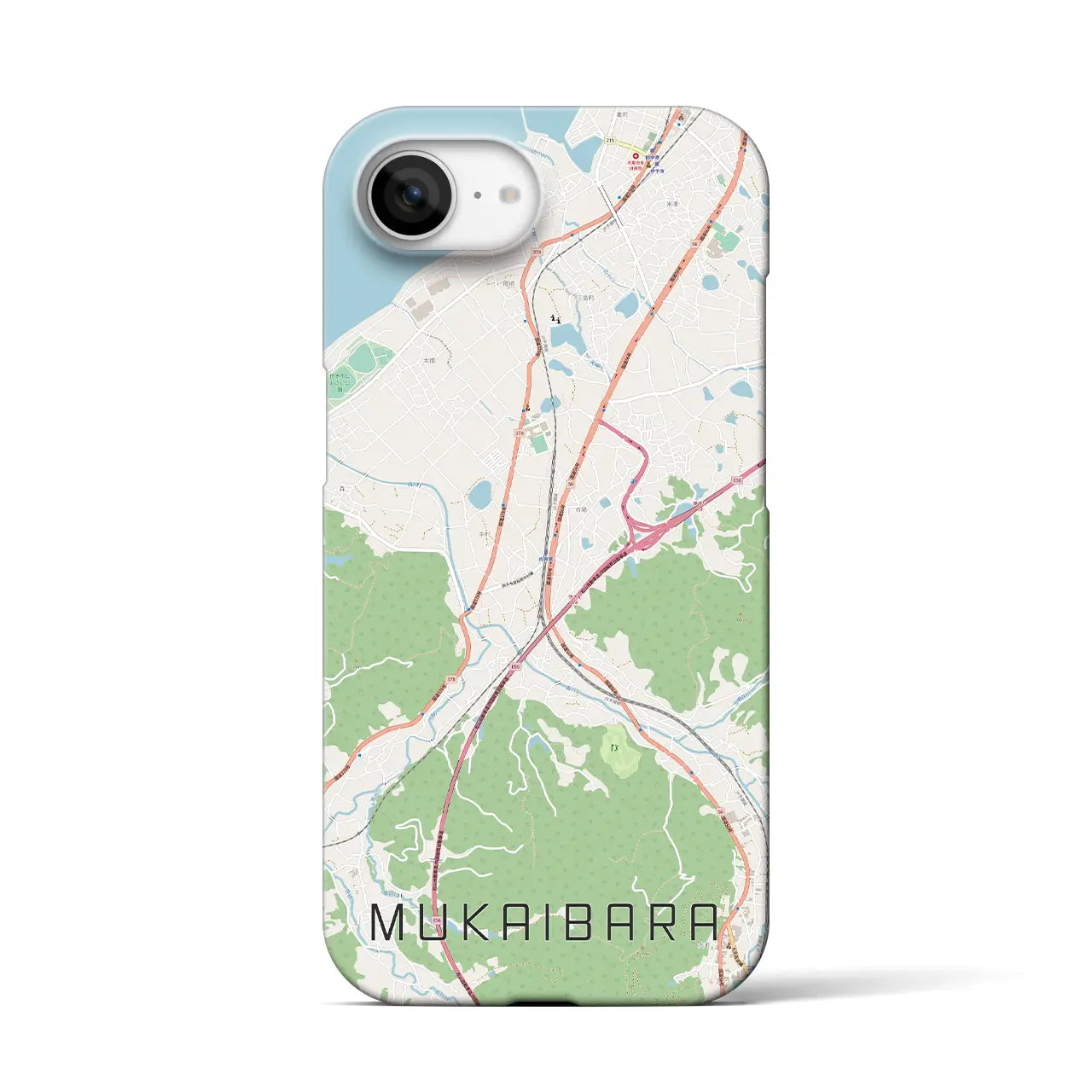 【向井原(愛媛県)】地図柄iPhoneケース(バックカバータイプ)