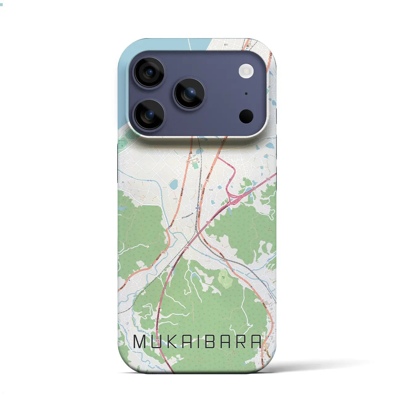 【向井原(愛媛県)】地図柄iPhoneケース(バックカバータイプ)