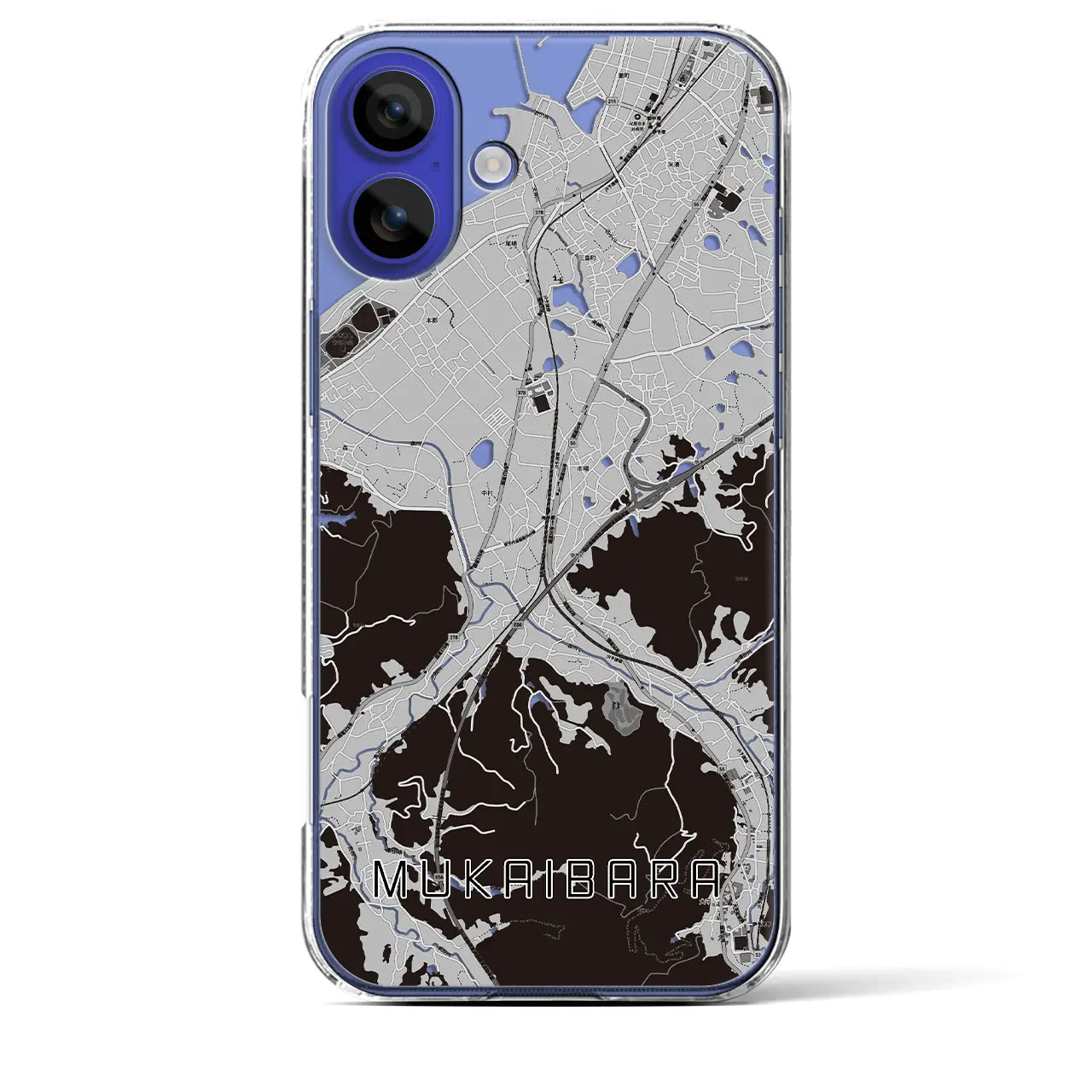 【向井原(愛媛県)】地図柄iPhoneケース(クリアタイプ)