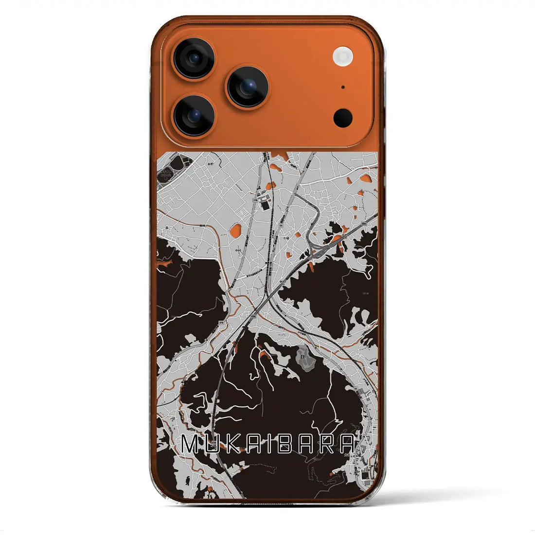 【向井原(愛媛県)】地図柄iPhoneケース(クリアタイプ)