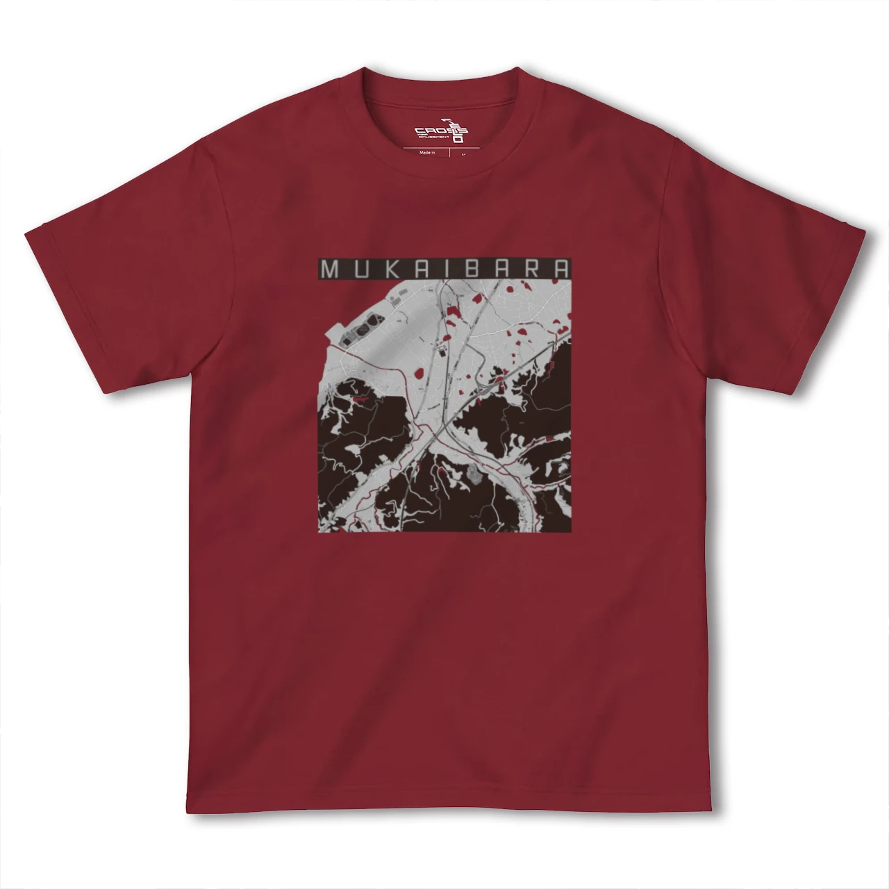 【向井原(愛媛県)】地図柄ヘビーウェイトTシャツ