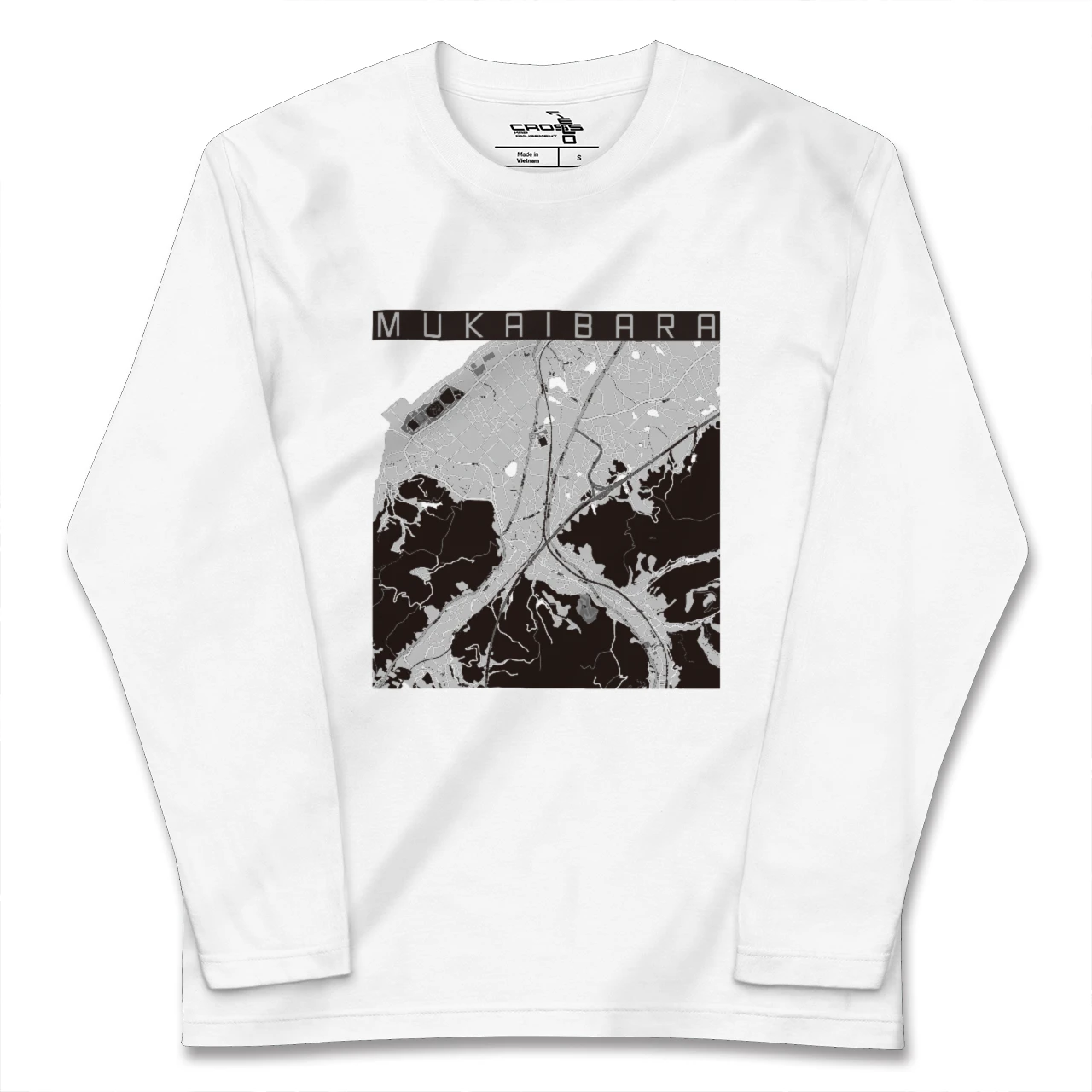 【向井原(愛媛県)】地図柄ロングスリーブTシャツ