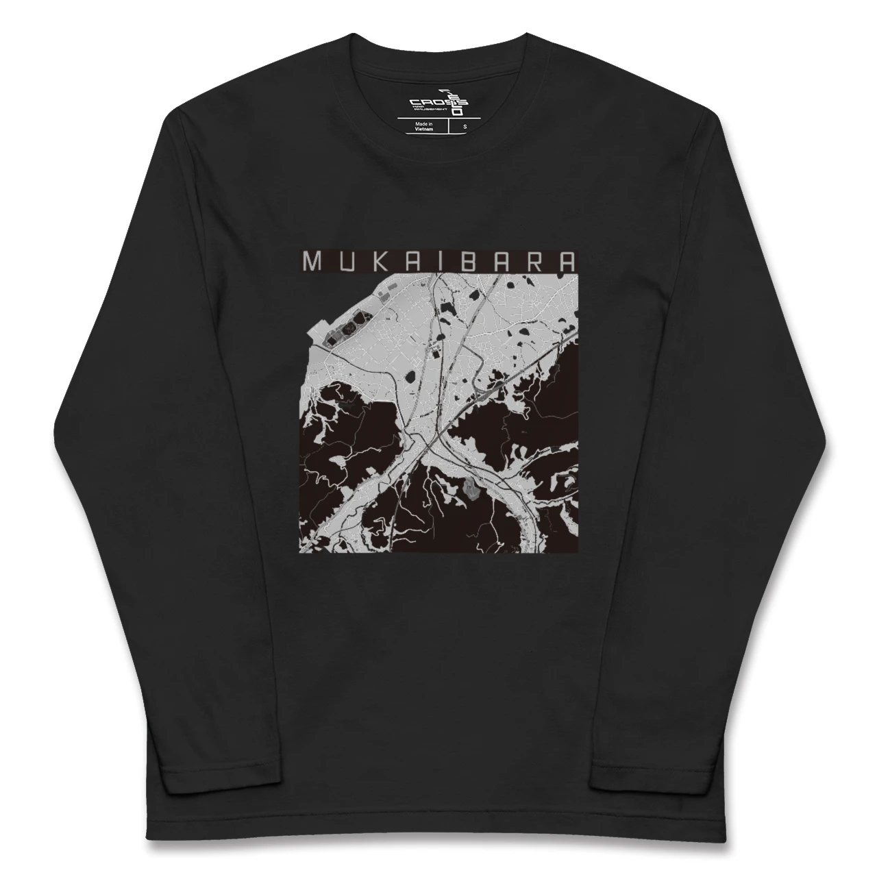 【向井原(愛媛県)】地図柄ロングスリーブTシャツ