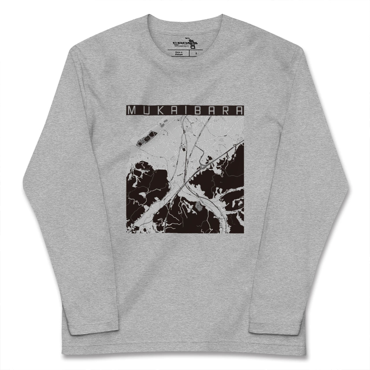 【向井原(愛媛県)】地図柄ロングスリーブTシャツ
