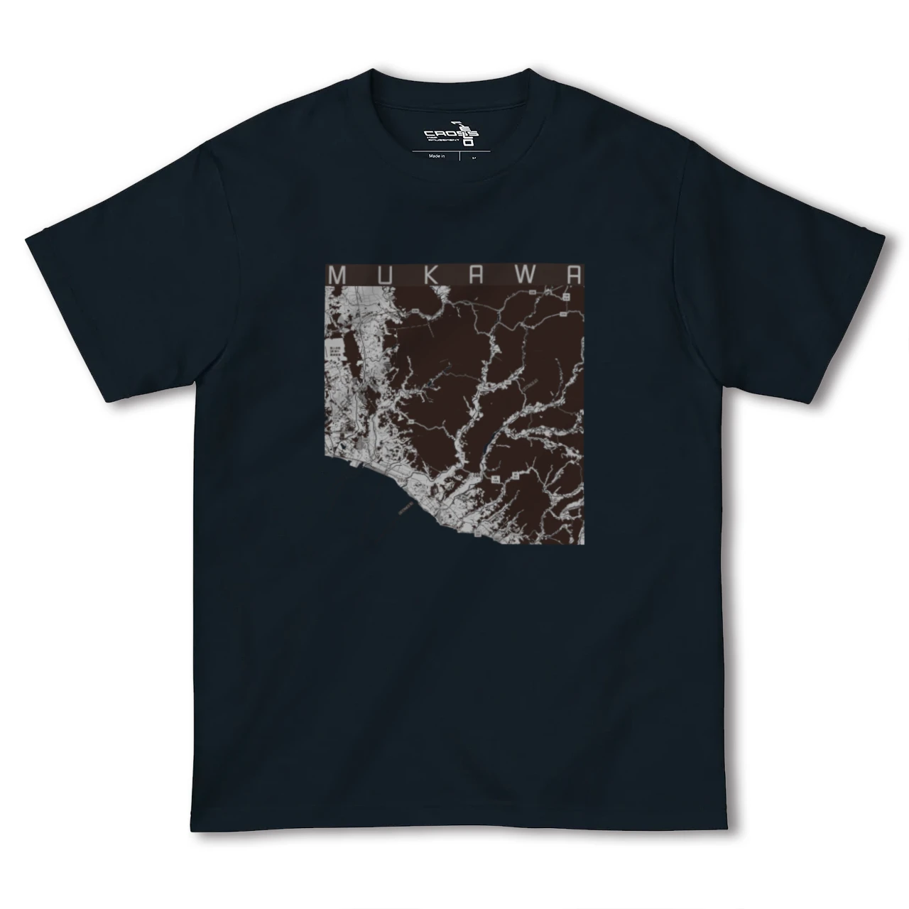 【むかわ(北海道)】地図柄ヘビーウェイトTシャツ