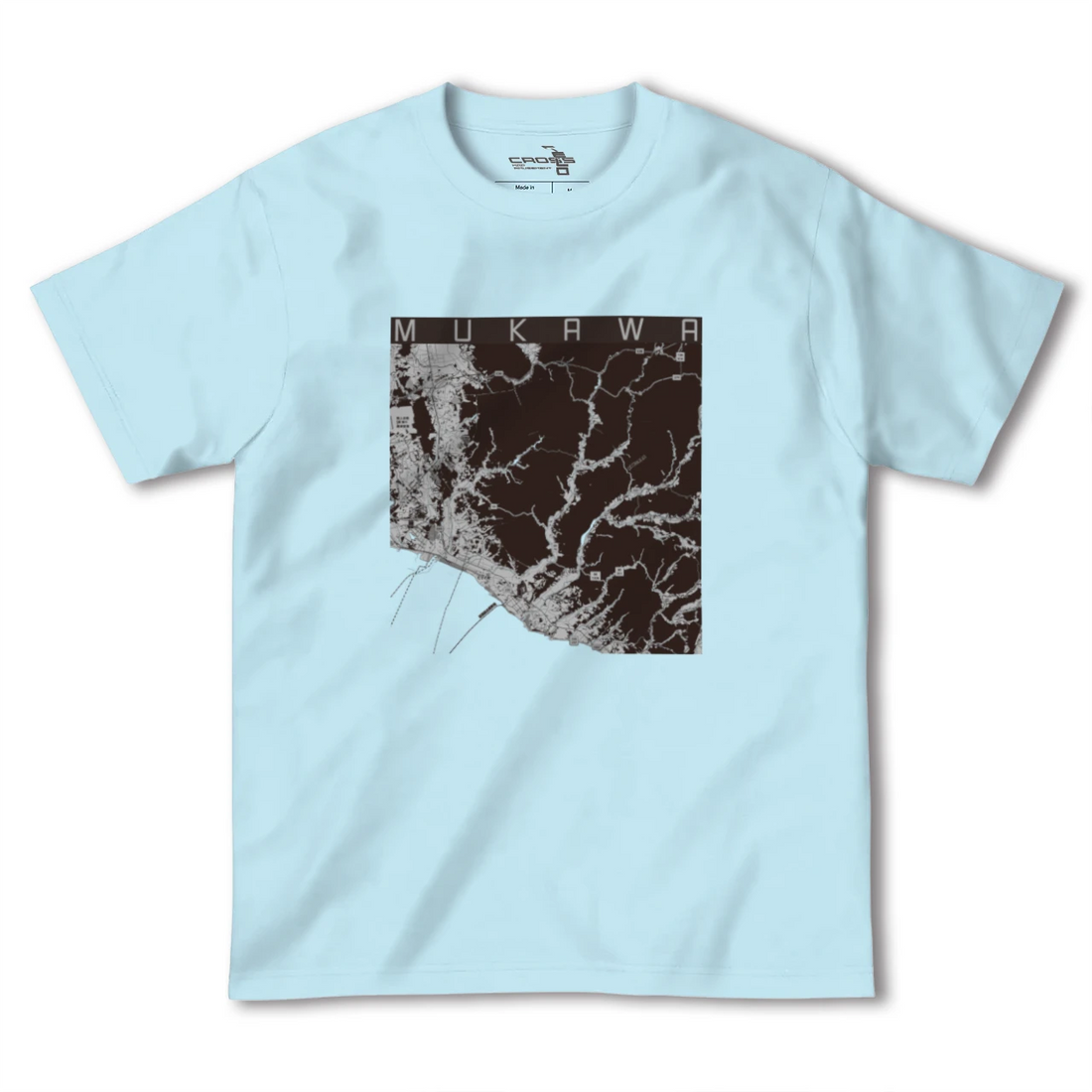 【むかわ(北海道)】地図柄ヘビーウェイトTシャツ