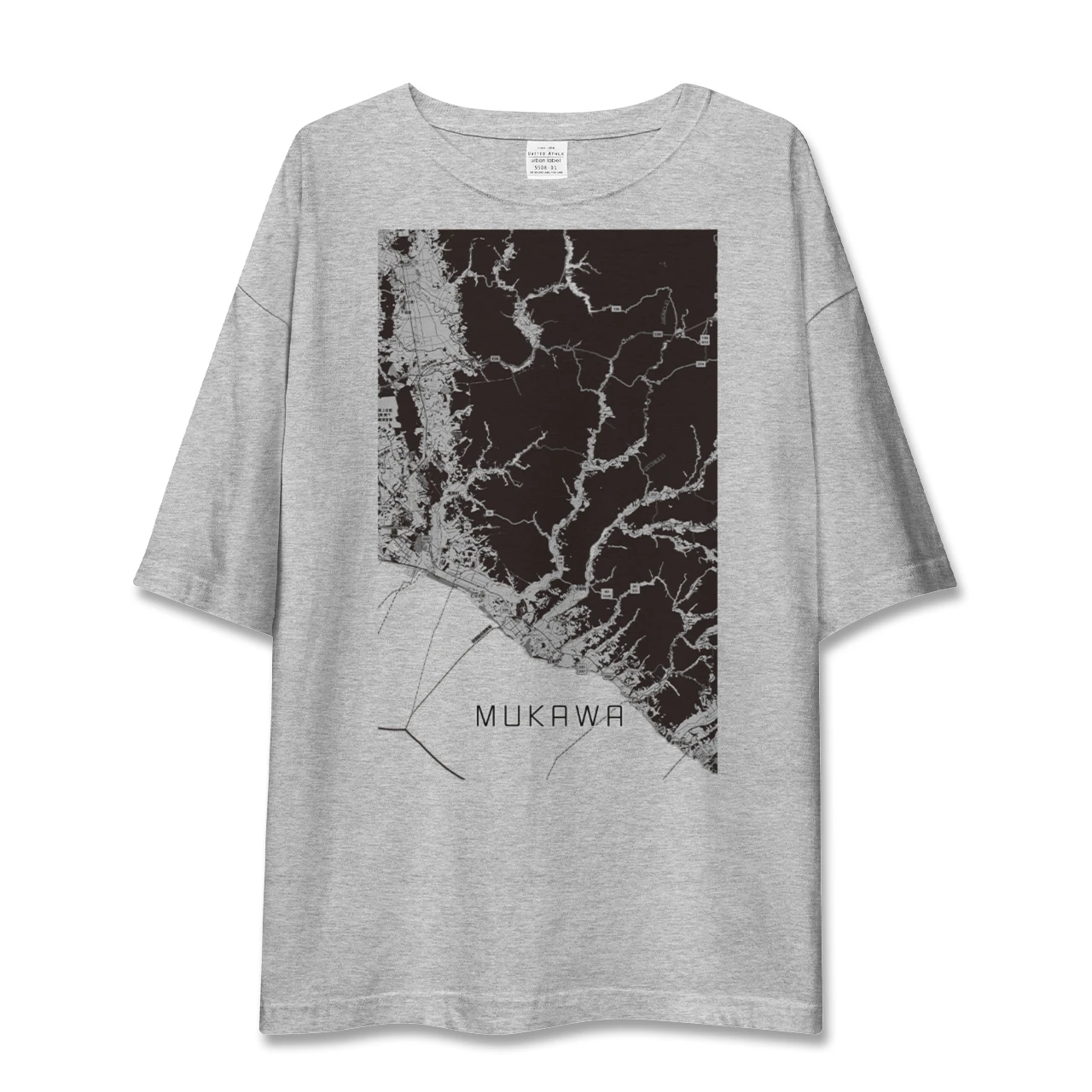 【むかわ(北海道)】地図柄ビッグシルエットTシャツ