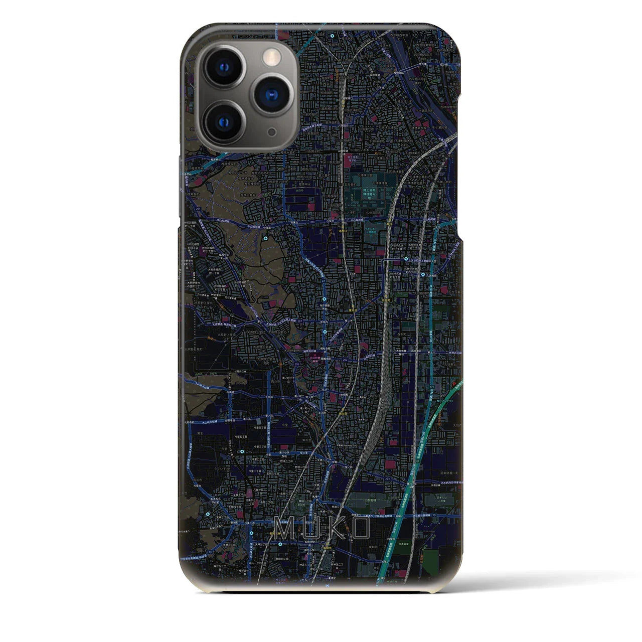 【向日(京都府)】地図柄iPhoneケース(バックカバータイプ)
