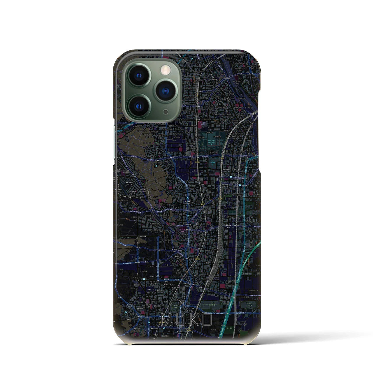 【向日(京都府)】地図柄iPhoneケース(バックカバータイプ)