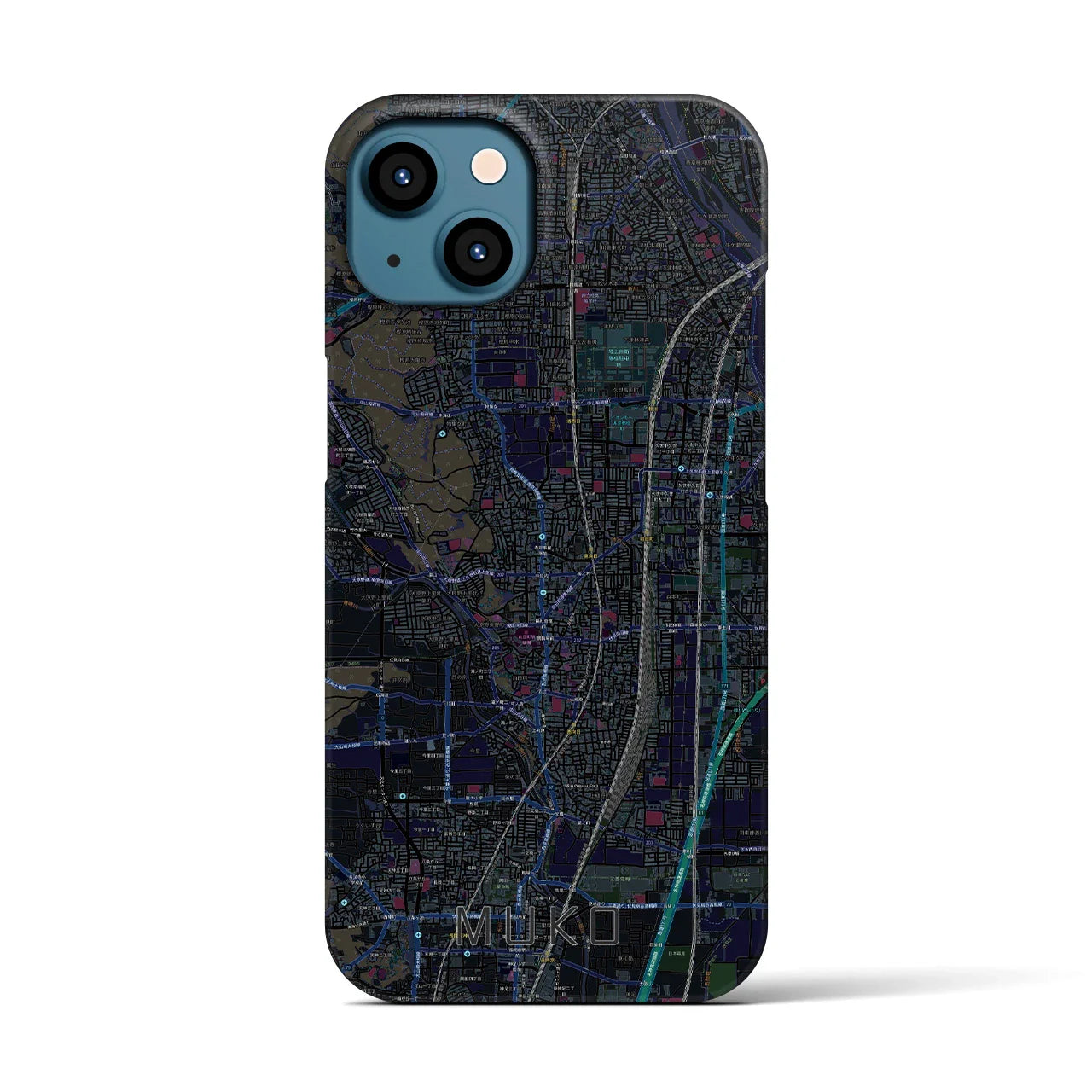 【向日(京都府)】地図柄iPhoneケース(バックカバータイプ)