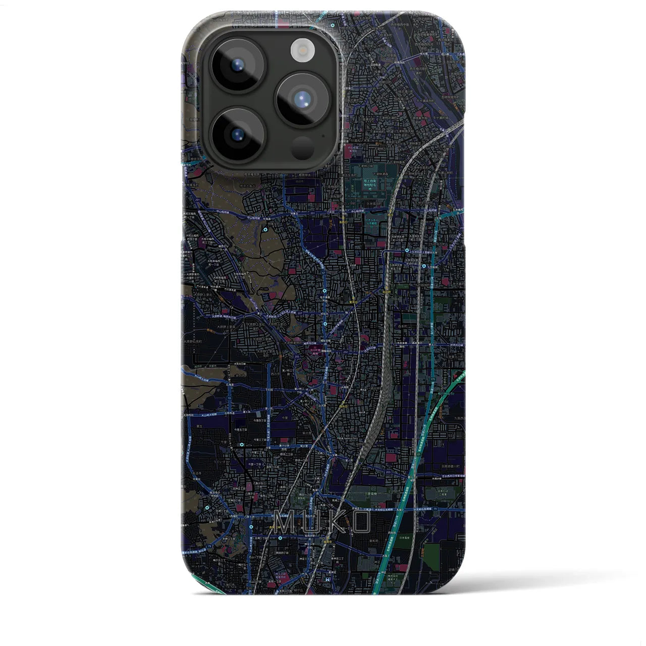 【向日(京都府)】地図柄iPhoneケース(バックカバータイプ)