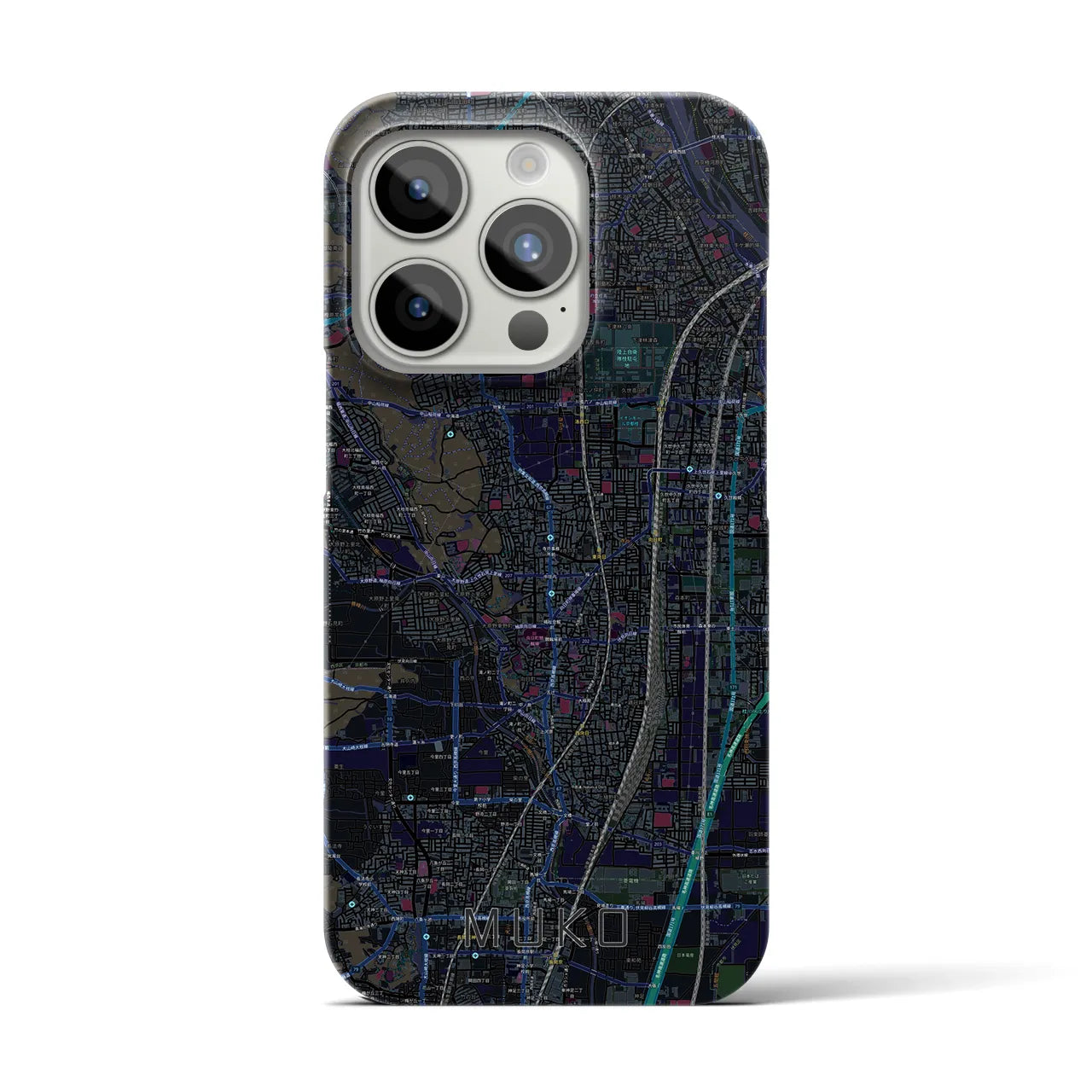 【向日(京都府)】地図柄iPhoneケース(バックカバータイプ)