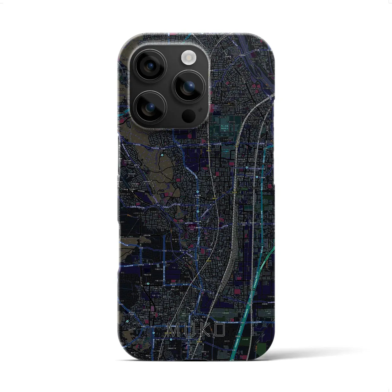 【向日(京都府)】地図柄iPhoneケース(バックカバータイプ)