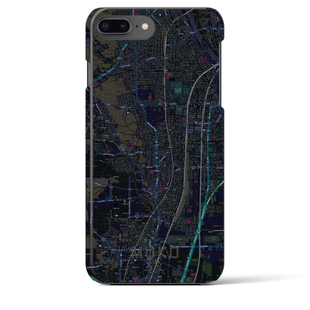 【向日(京都府)】地図柄iPhoneケース(バックカバータイプ)