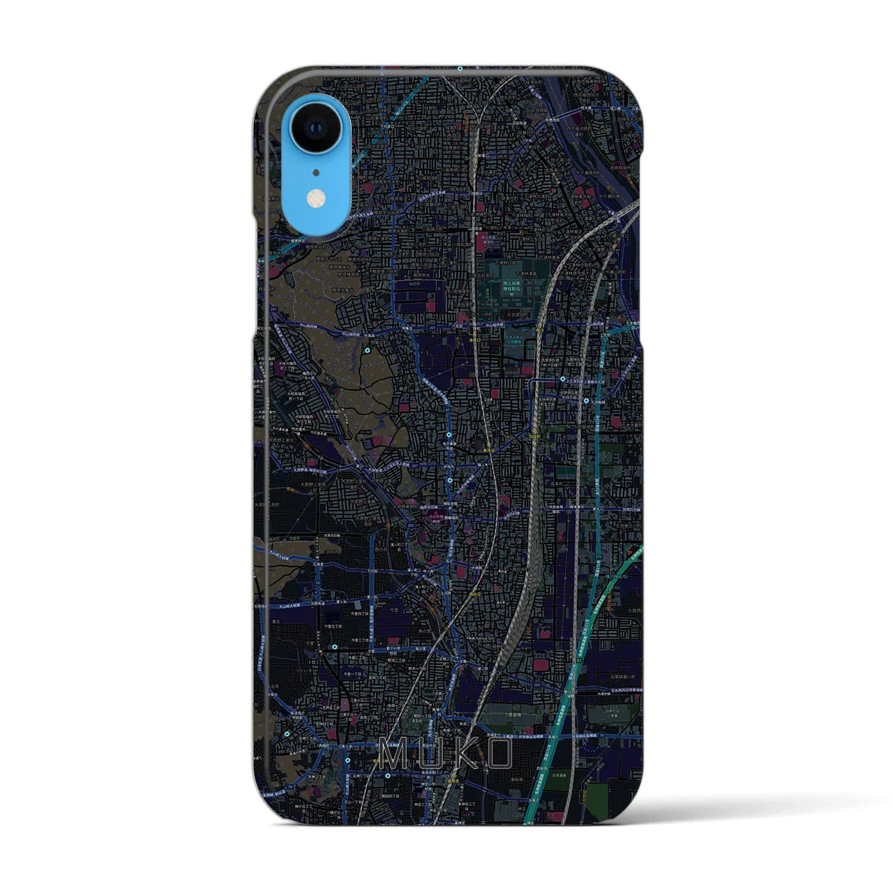 【向日(京都府)】地図柄iPhoneケース(バックカバータイプ)