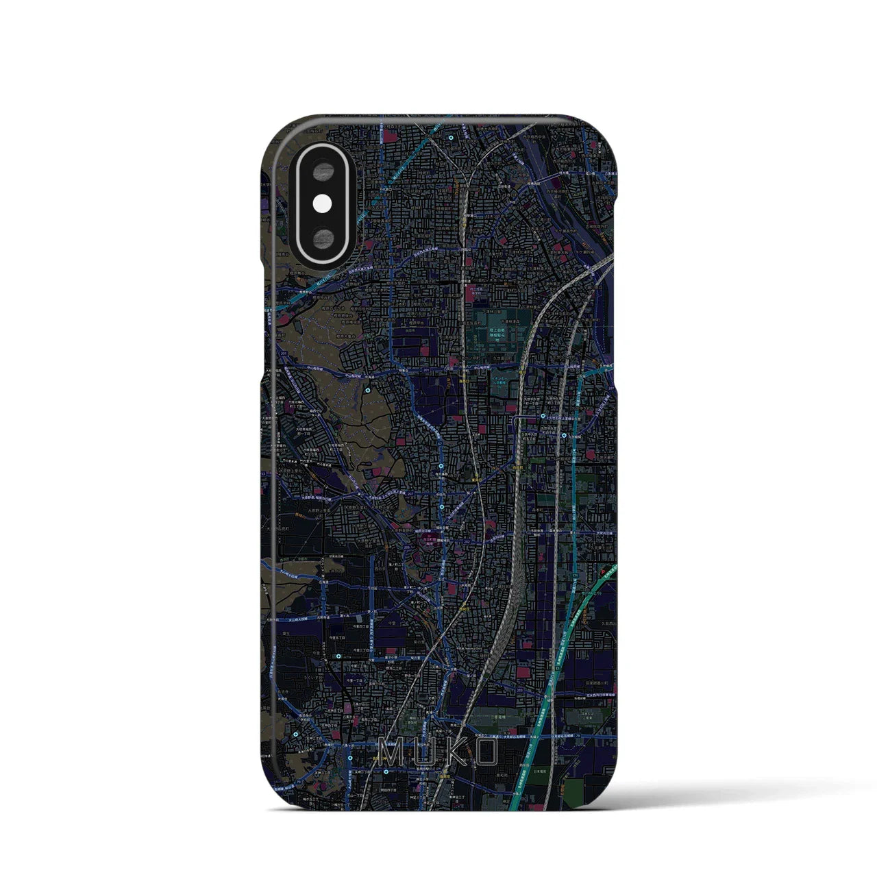 【向日(京都府)】地図柄iPhoneケース(バックカバータイプ)