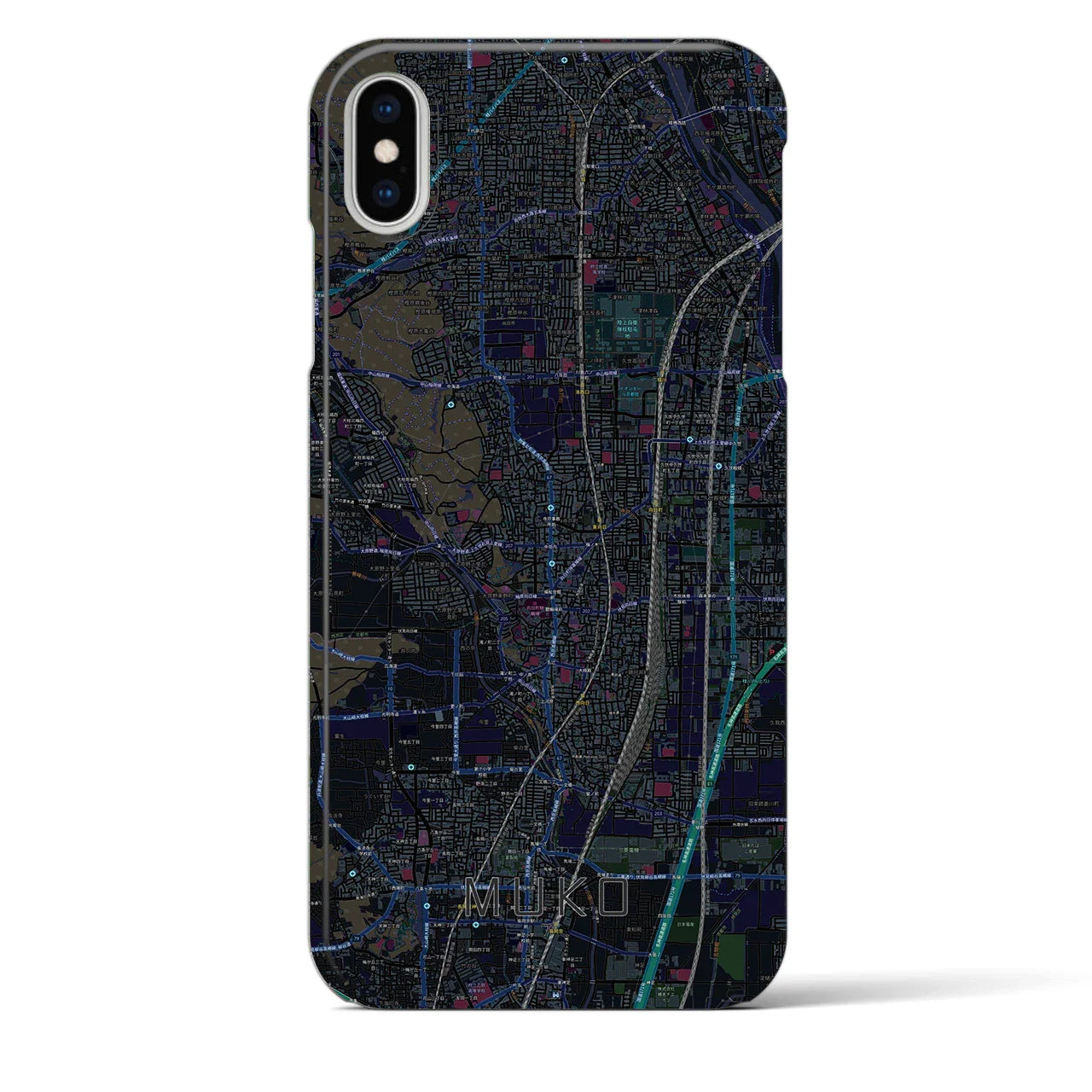 【向日(京都府)】地図柄iPhoneケース(バックカバータイプ)