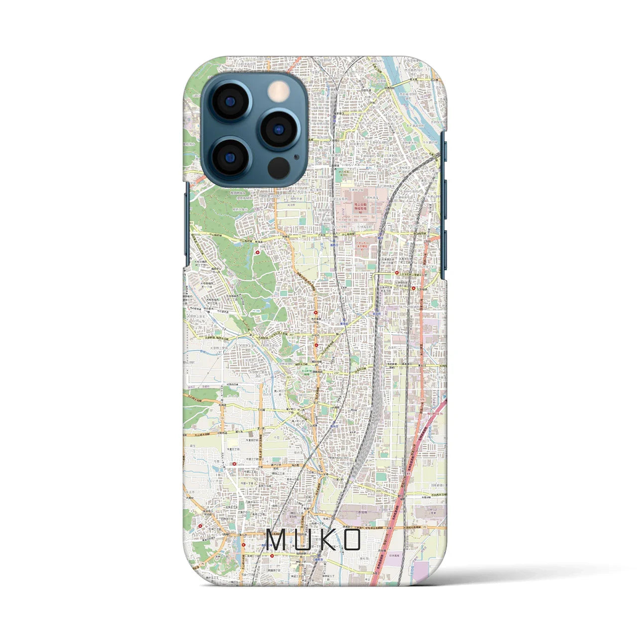 【向日(京都府)】地図柄iPhoneケース(バックカバータイプ)