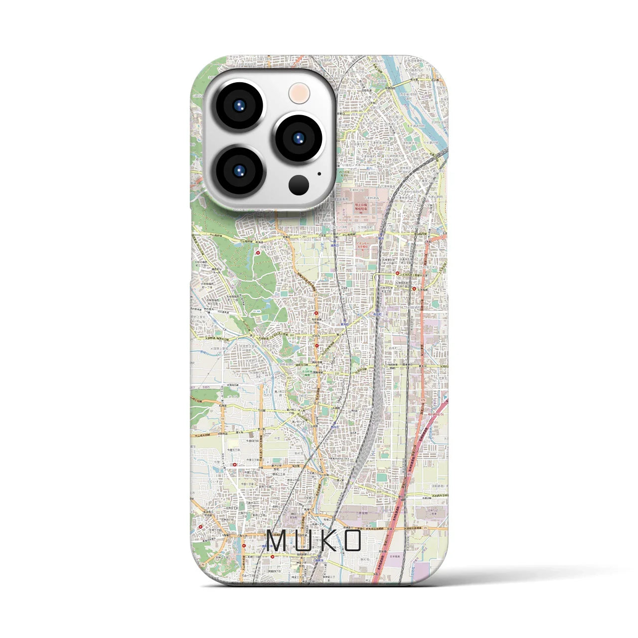 【向日(京都府)】地図柄iPhoneケース(バックカバータイプ)