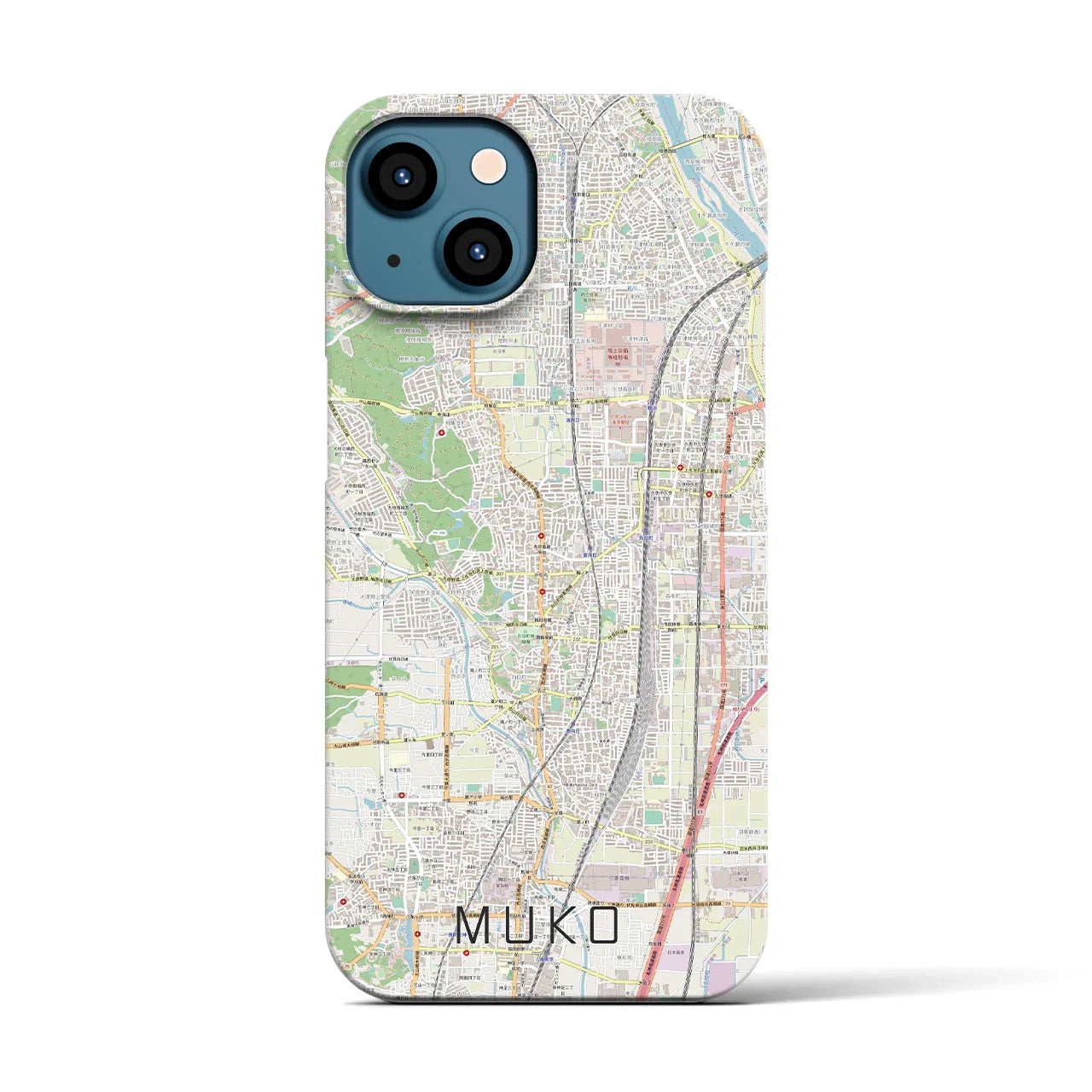 【向日(京都府)】地図柄iPhoneケース(バックカバータイプ)