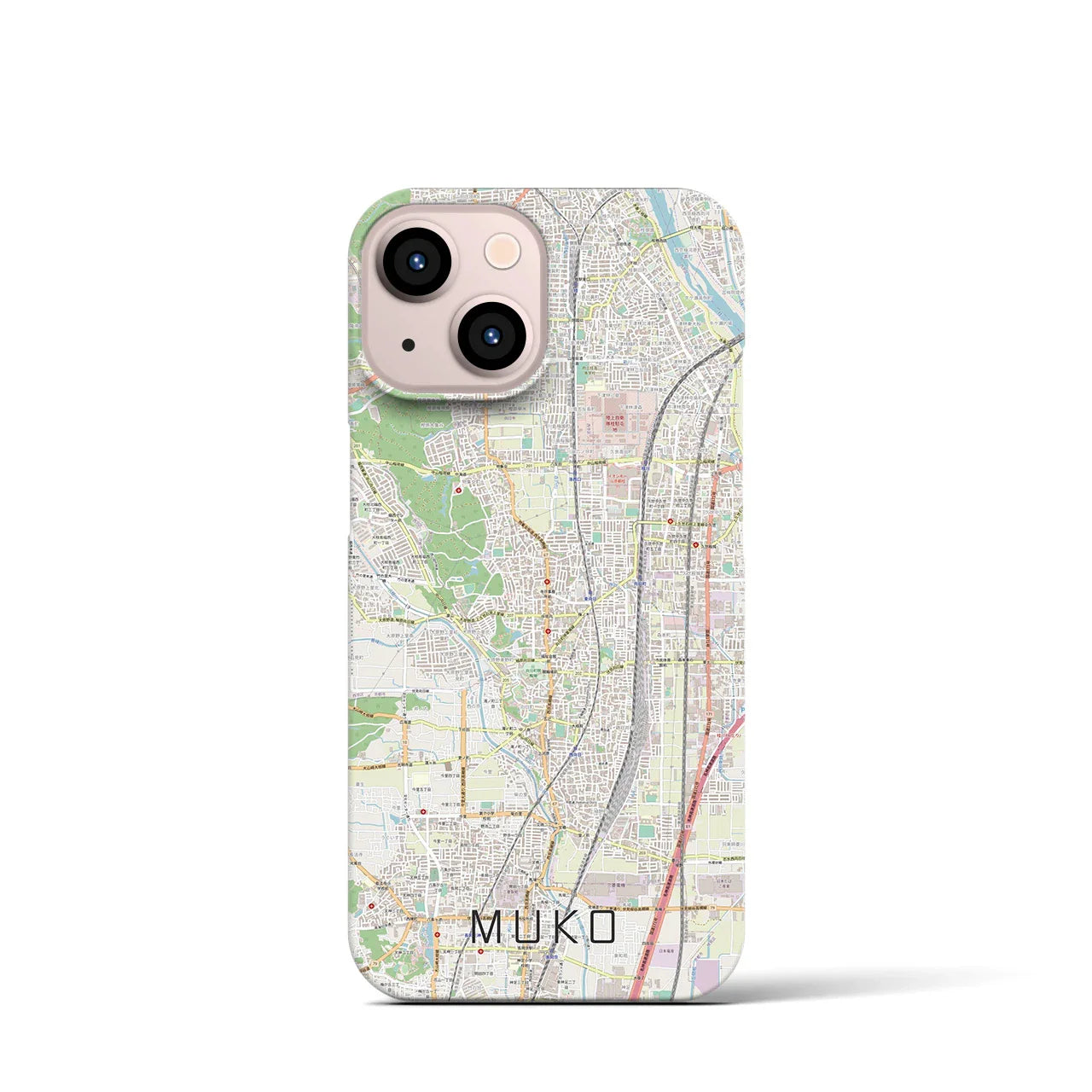 【向日(京都府)】地図柄iPhoneケース(バックカバータイプ)