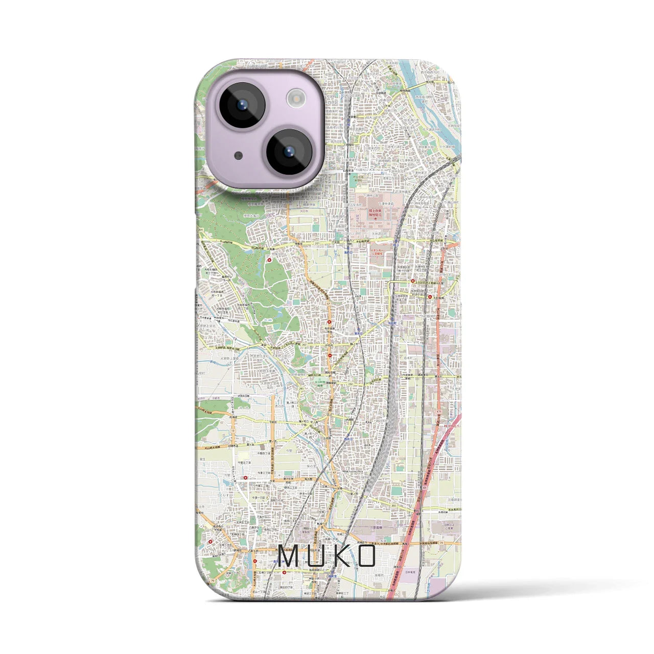【向日(京都府)】地図柄iPhoneケース(バックカバータイプ)