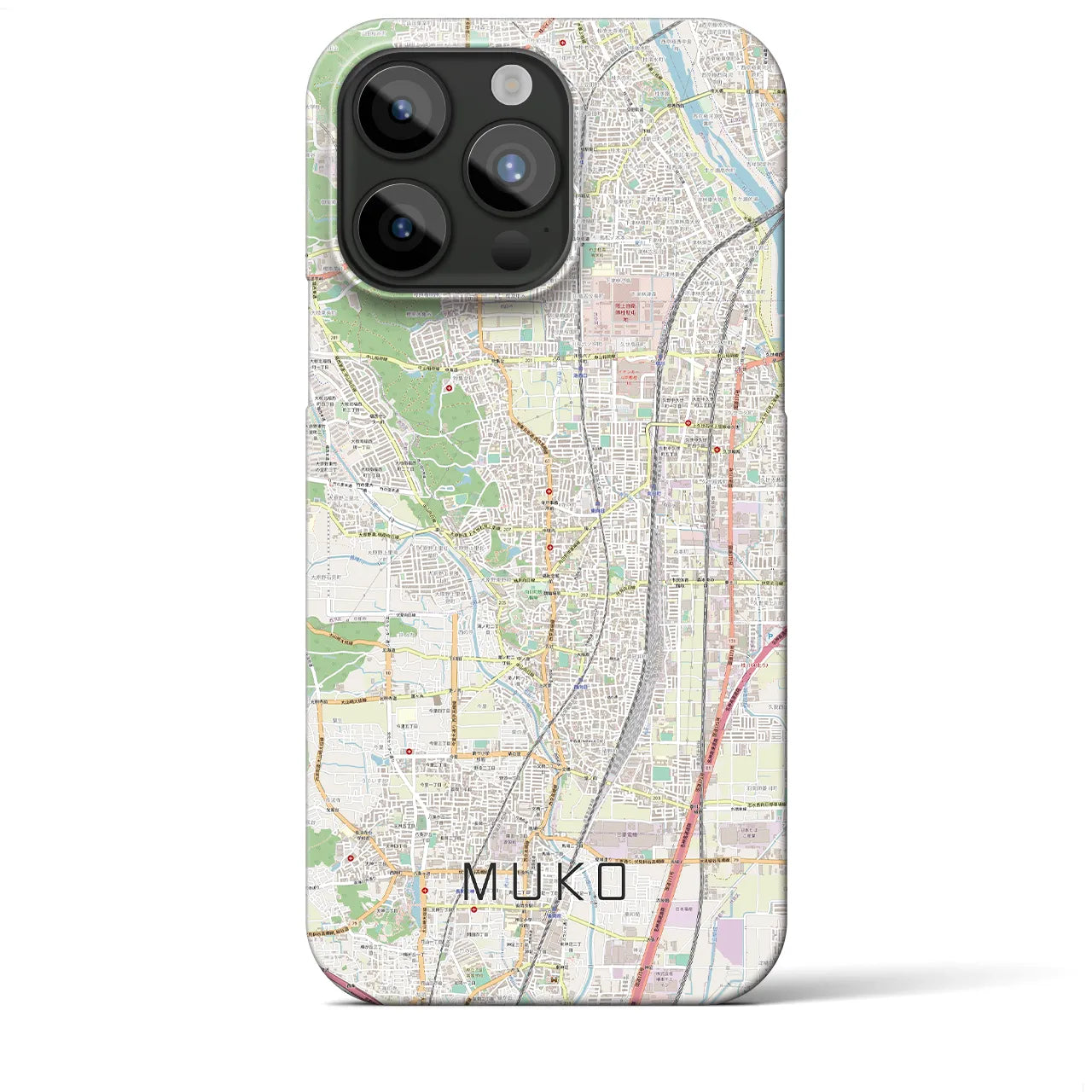 【向日(京都府)】地図柄iPhoneケース(バックカバータイプ)