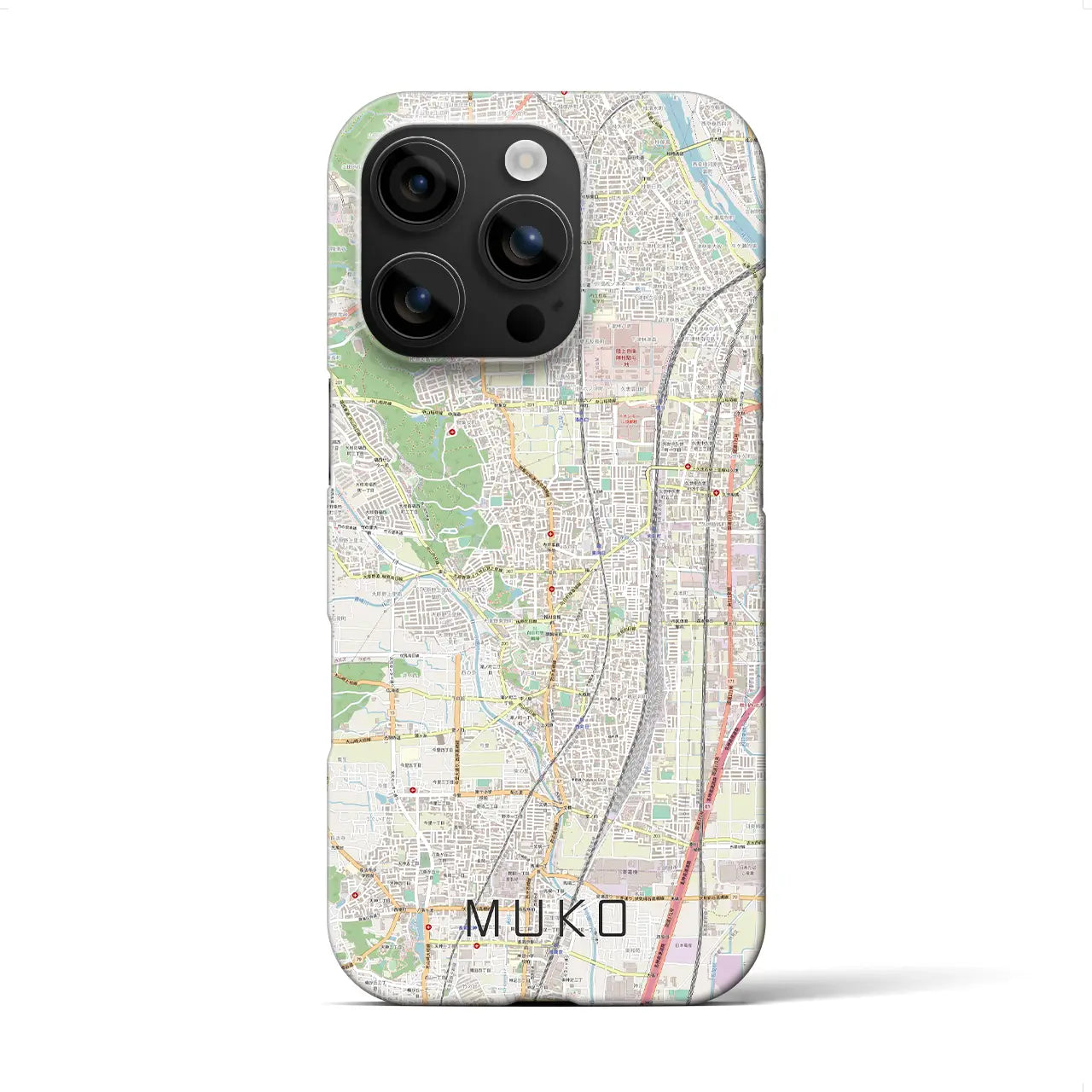【向日(京都府)】地図柄iPhoneケース(バックカバータイプ)