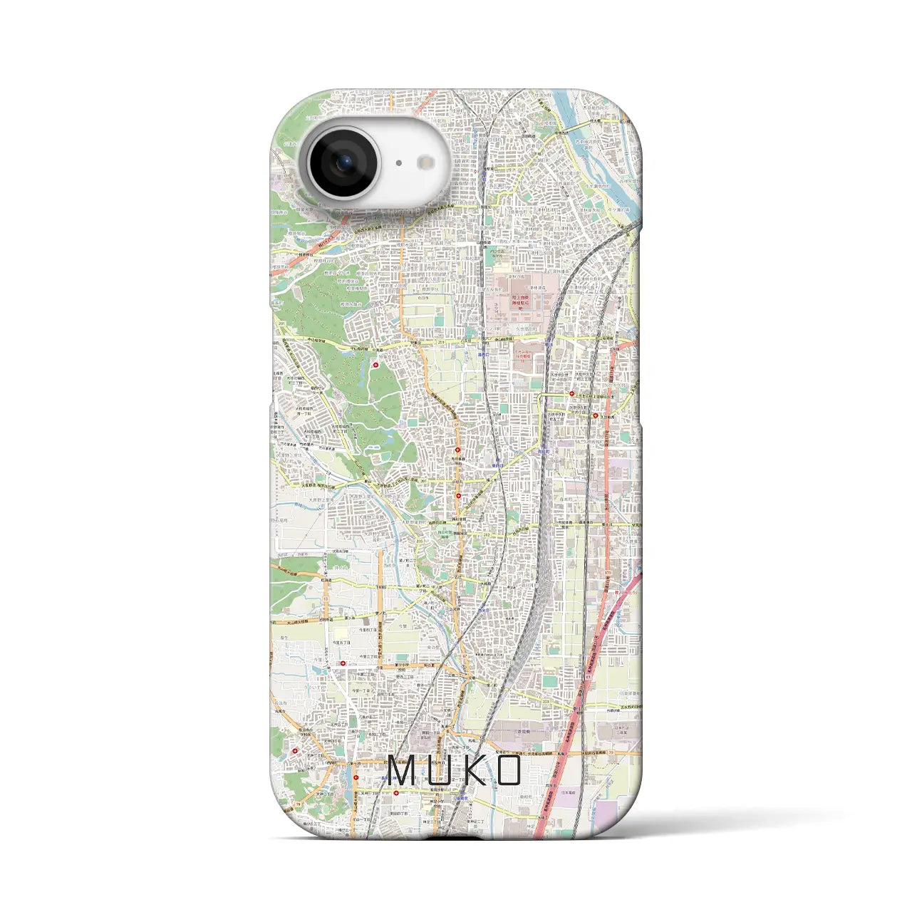 【向日(京都府)】地図柄iPhoneケース(バックカバータイプ)