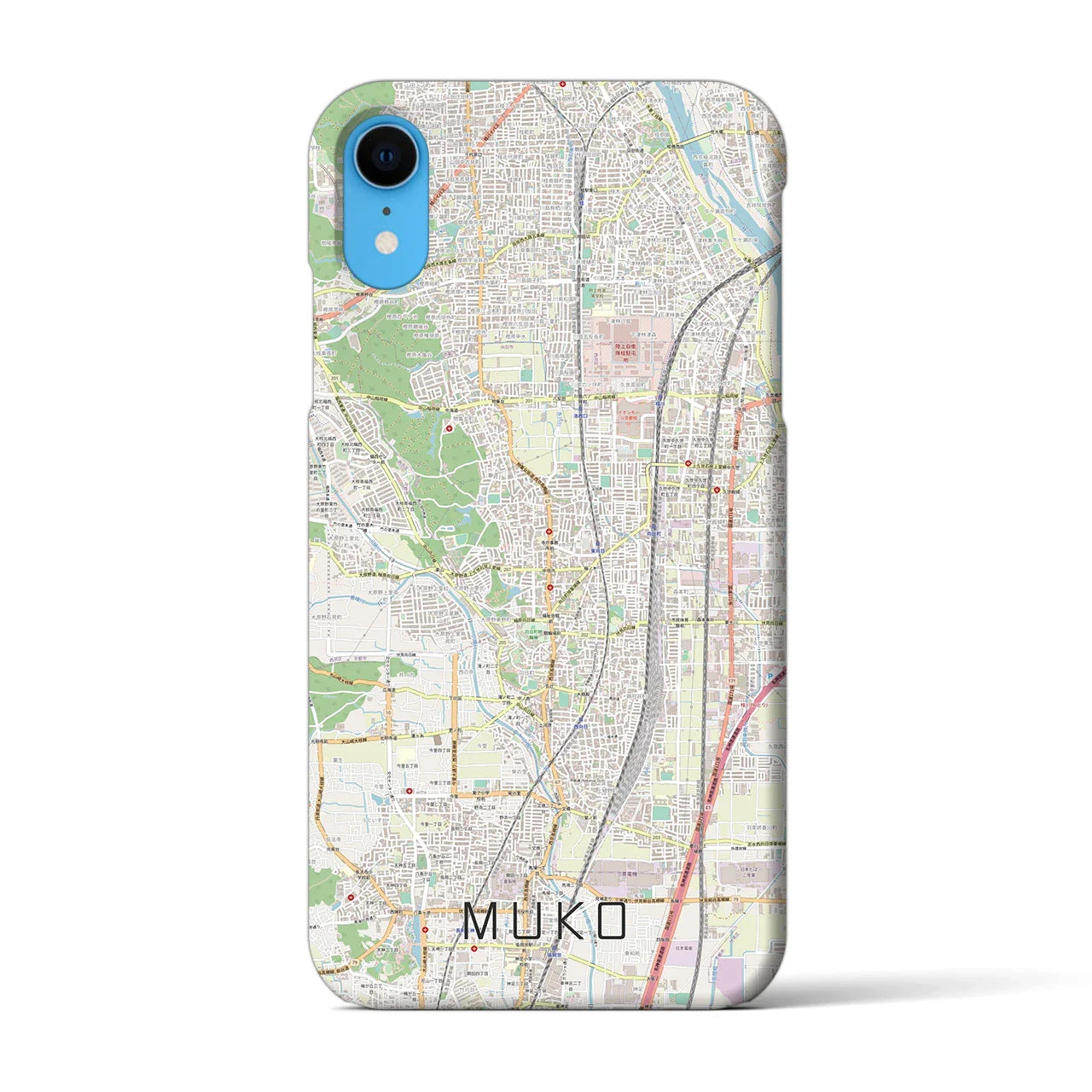【向日(京都府)】地図柄iPhoneケース(バックカバータイプ)