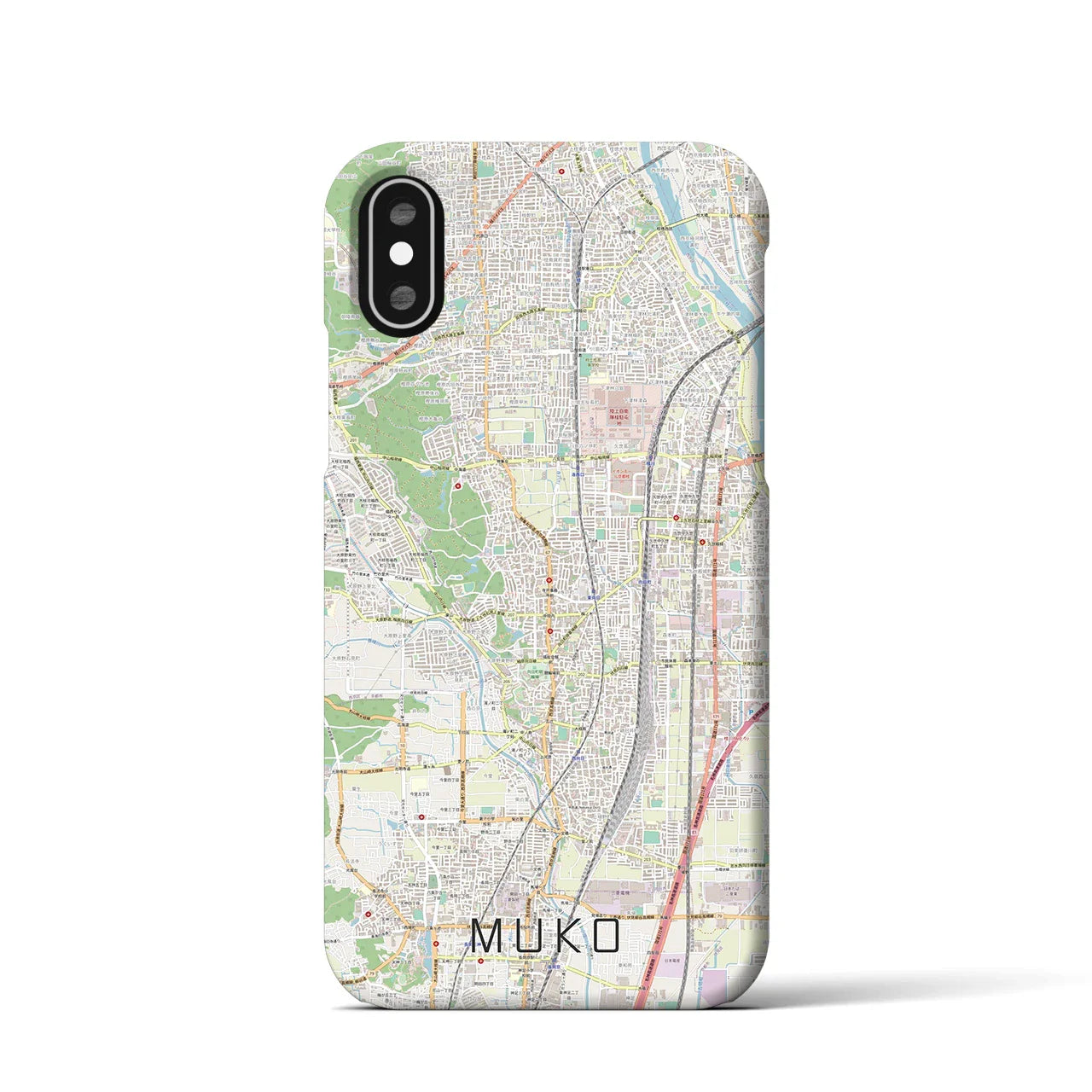 【向日(京都府)】地図柄iPhoneケース(バックカバータイプ)