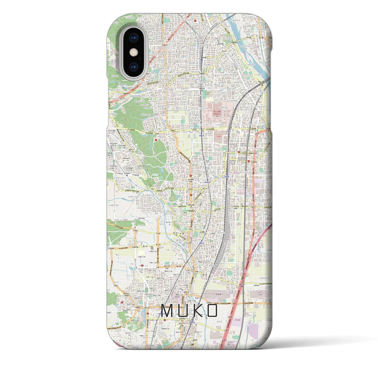 【向日(京都府)】地図柄iPhoneケース(バックカバータイプ)