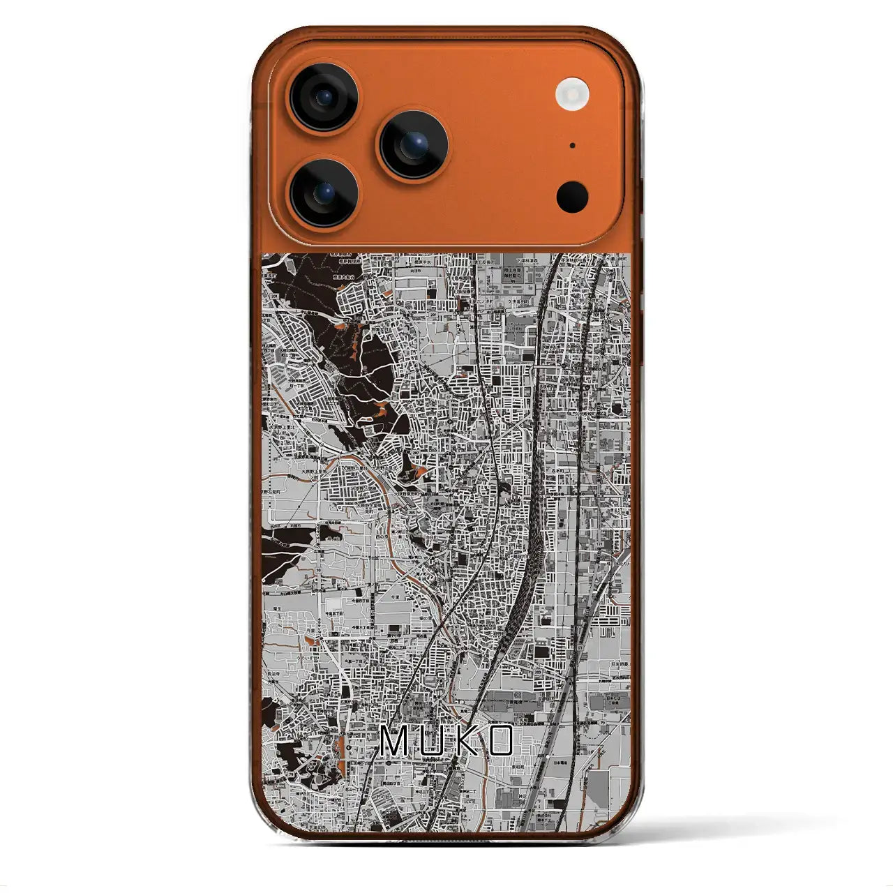 【向日(京都府)】地図柄iPhoneケース(クリアタイプ)