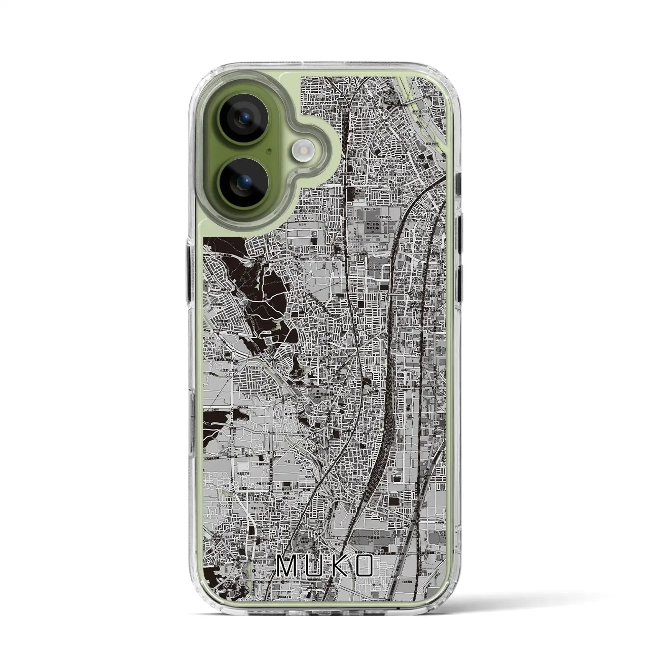 【向日(京都府)】地図柄iPhoneケース(MagSafeタイプ)