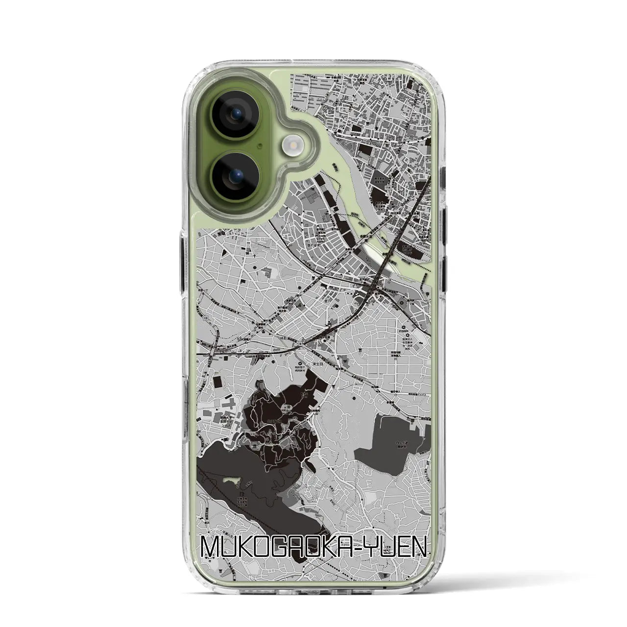 【向ヶ丘遊園(神奈川県)】地図柄iPhoneケース(MagSafeタイプ)