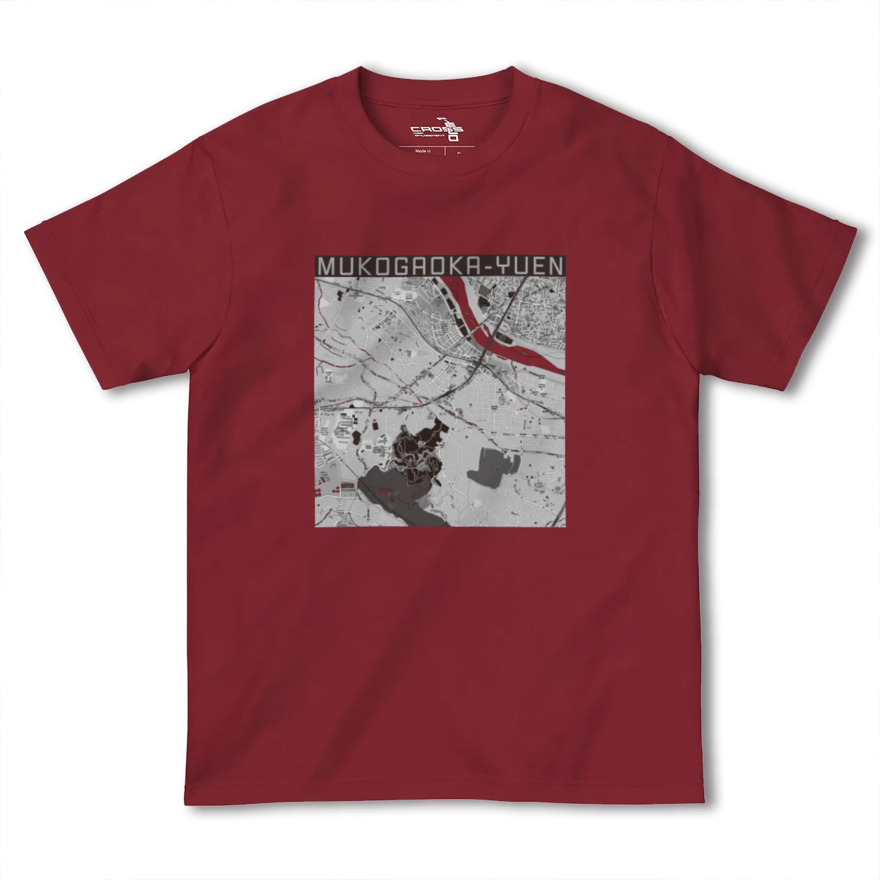 【向ヶ丘遊園(神奈川県)】地図柄ヘビーウェイトTシャツ